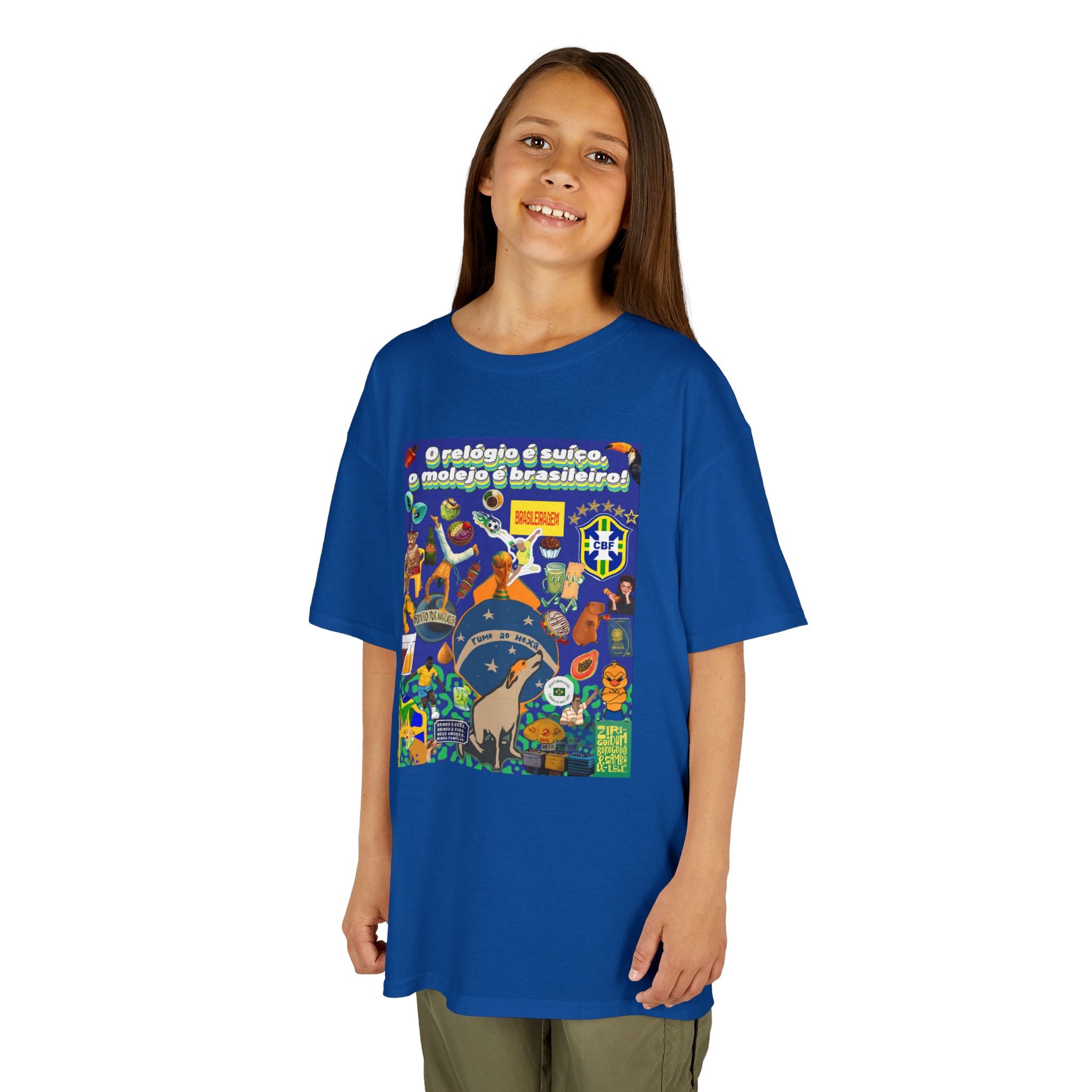 Unisex Kids 100% Algodão | Brasil x Suíça - O relógio é deles, o molejo é nosso!