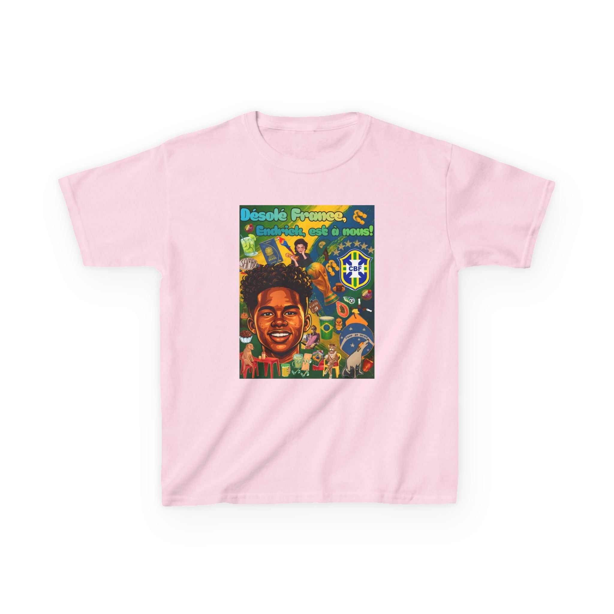 Unisex Kids 100% Algodão | Brasil x França