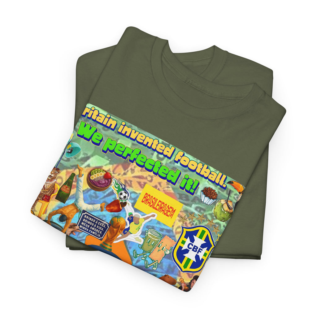 Unisex 100% Algodão OEKO-TEX®  | Brasil x Britain - O jogo nasceu lá, mas o Brasil o elevou a outro patamar!