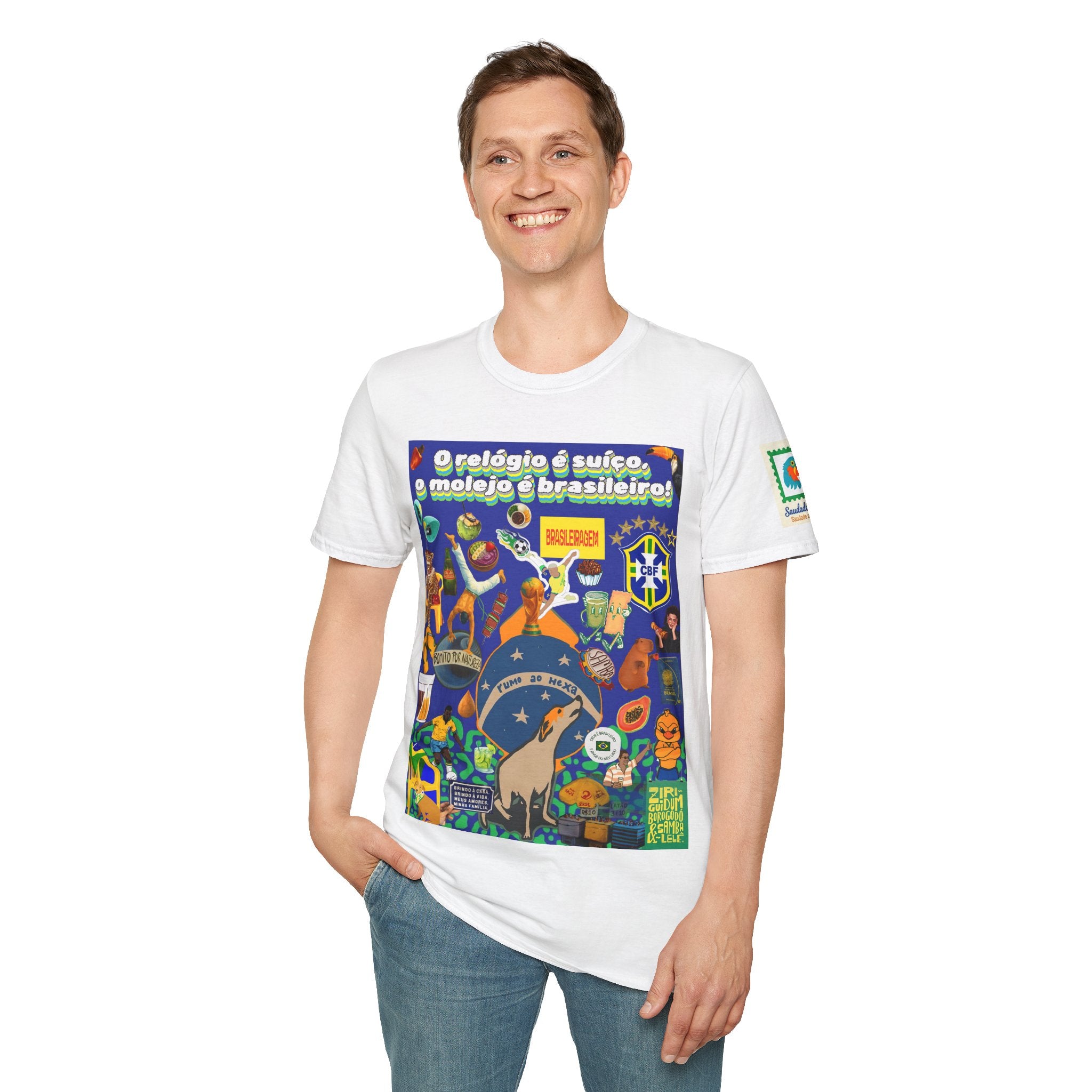 Unisex Graphic T-Shirt | Brasil x Suíça- O relógio é deles, o molejo é nosso!