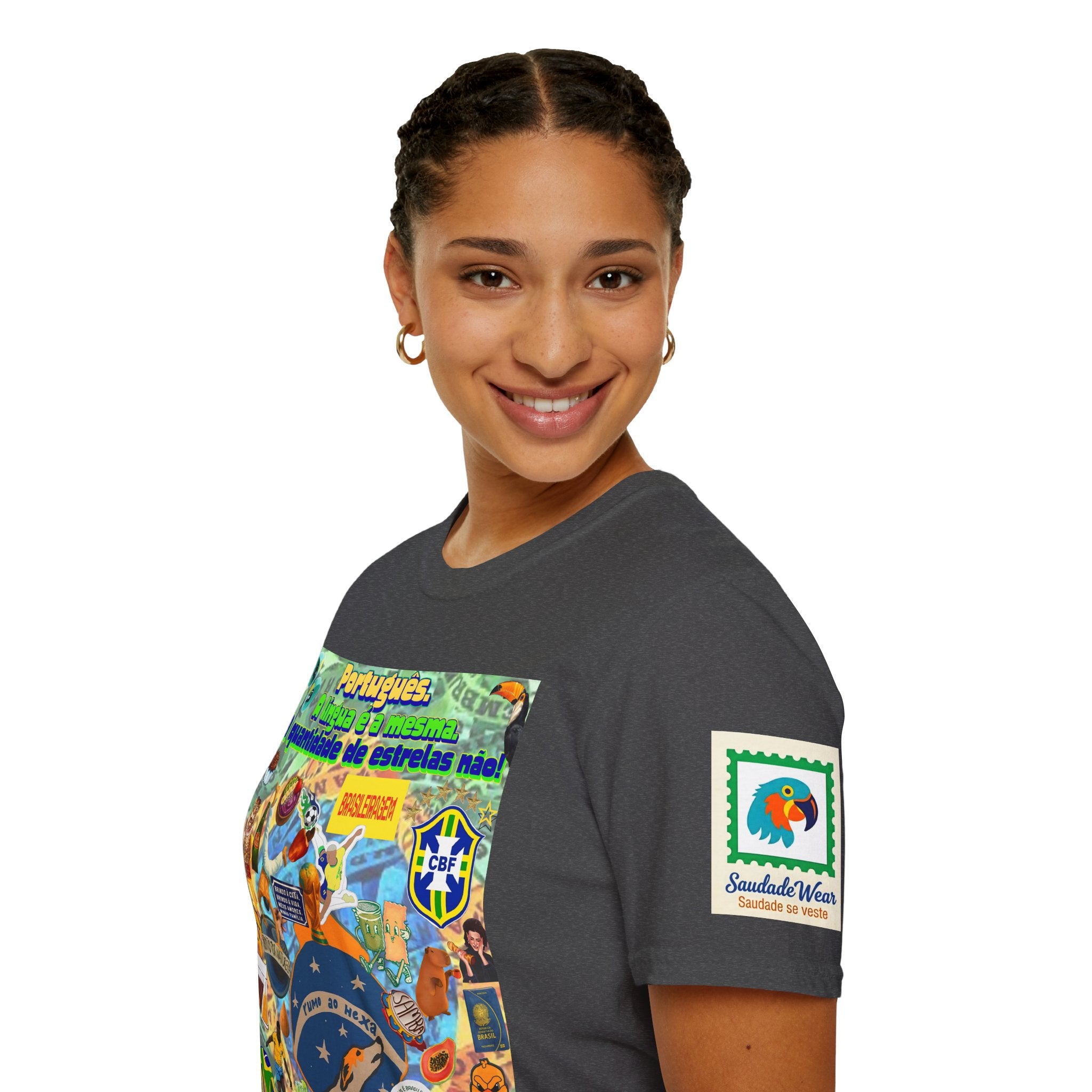 Unisex Graphic T-Shirt | Brasil x Portugal- Quantidade de estrelas!