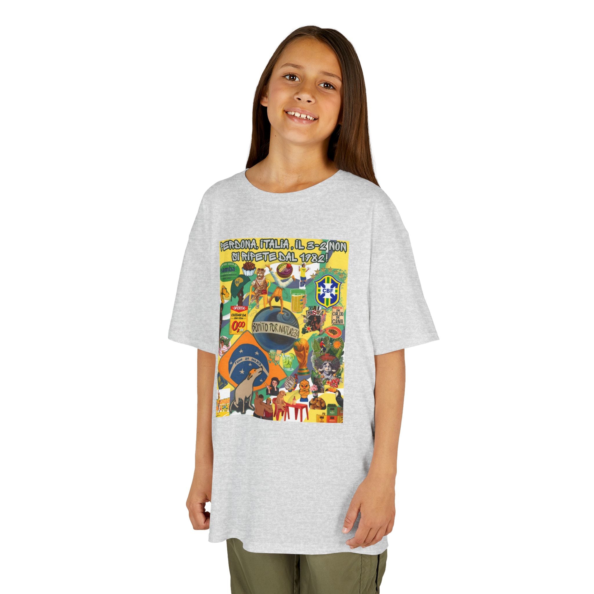 Unisex Kids 100% Algodão | Brasil x Itália