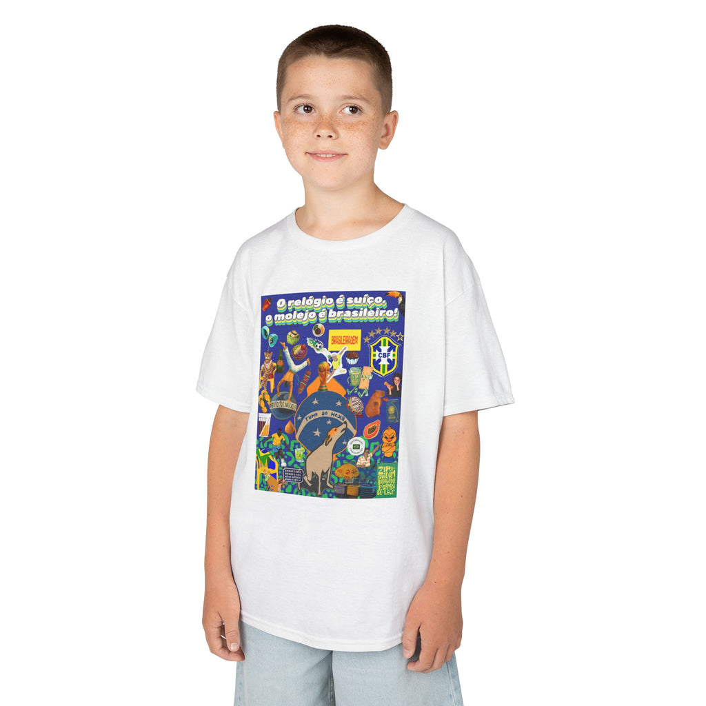 Unisex Kids 100% Algodão | Brasil x Suíça - O relógio é deles, o molejo é nosso!