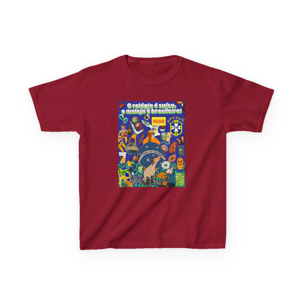 Unisex Kids 100% Algodão | Brasil x Suíça - O relógio é deles, o molejo é nosso!