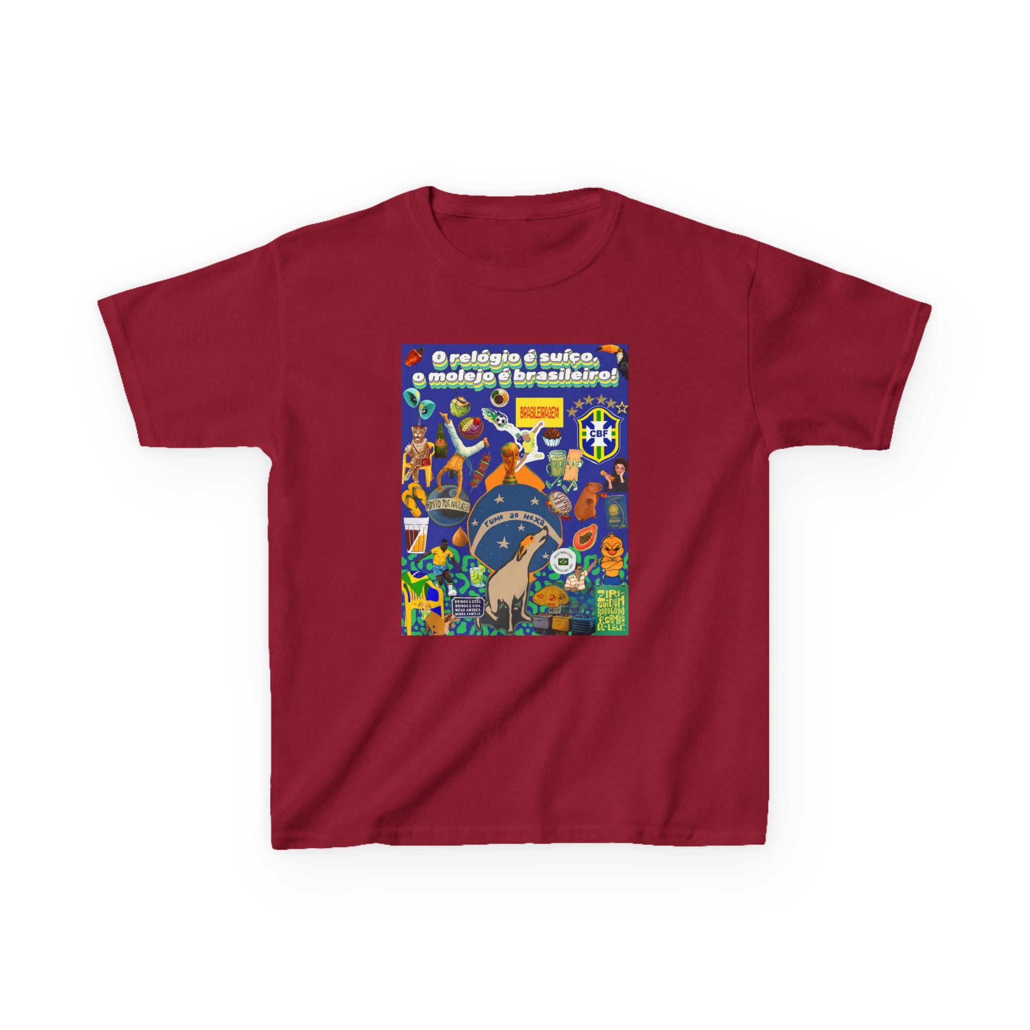 Unisex Kids 100% Algodão | Brasil x Suíça - O relógio é deles, o molejo é nosso!