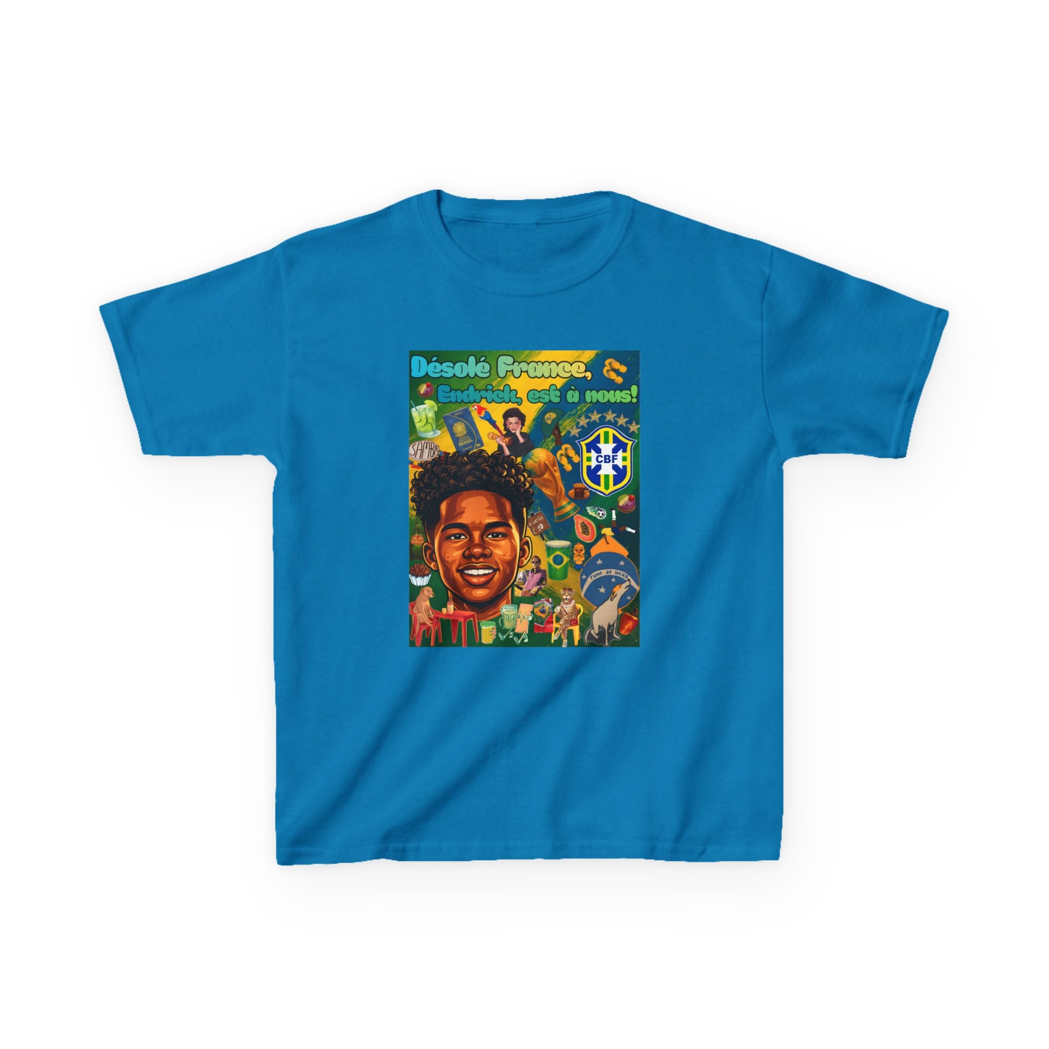 Unisex Kids 100% Algodão | Brasil x França