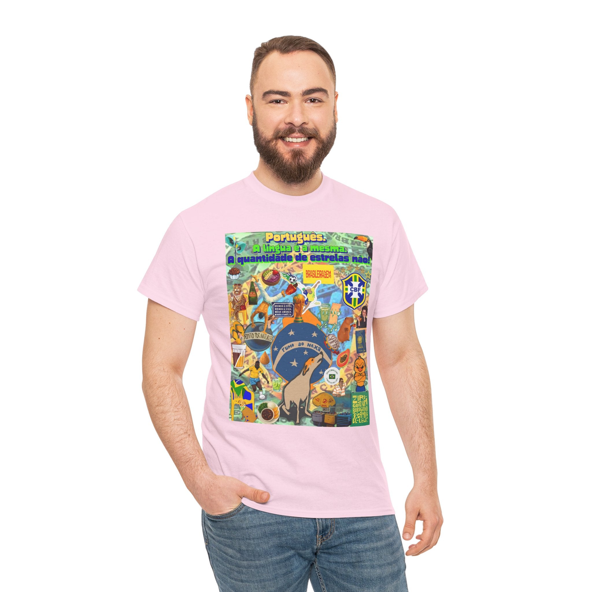 Unisex 100% Algodão OEKO-TEX®  | Brasil x Portugal - Quantidade de estrelas.