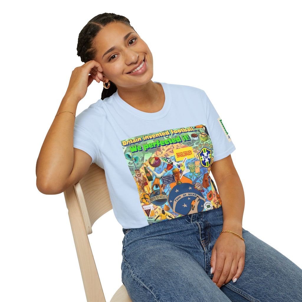 Unisex Graphic T-Shirt | Brasil x Britain - O jogo nasceu lá, mas o Brasil o elevou a outro patamar!