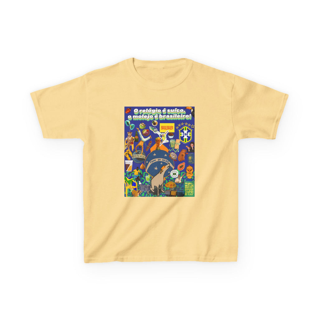 Unisex Kids 100% Algodão | Brasil x Suíça - O relógio é deles, o molejo é nosso!