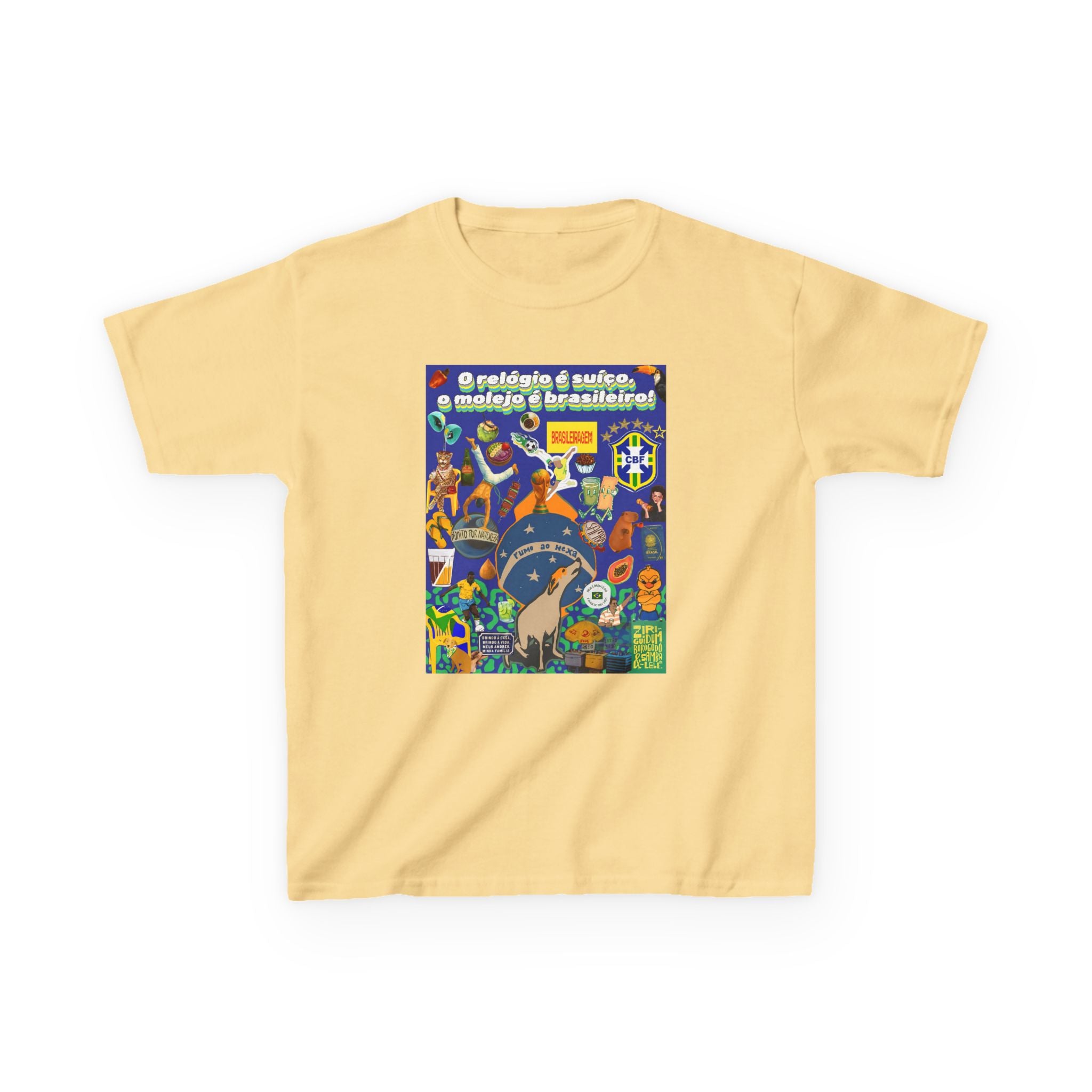 Unisex Kids 100% Algodão | Brasil x Suíça - O relógio é deles, o molejo é nosso!