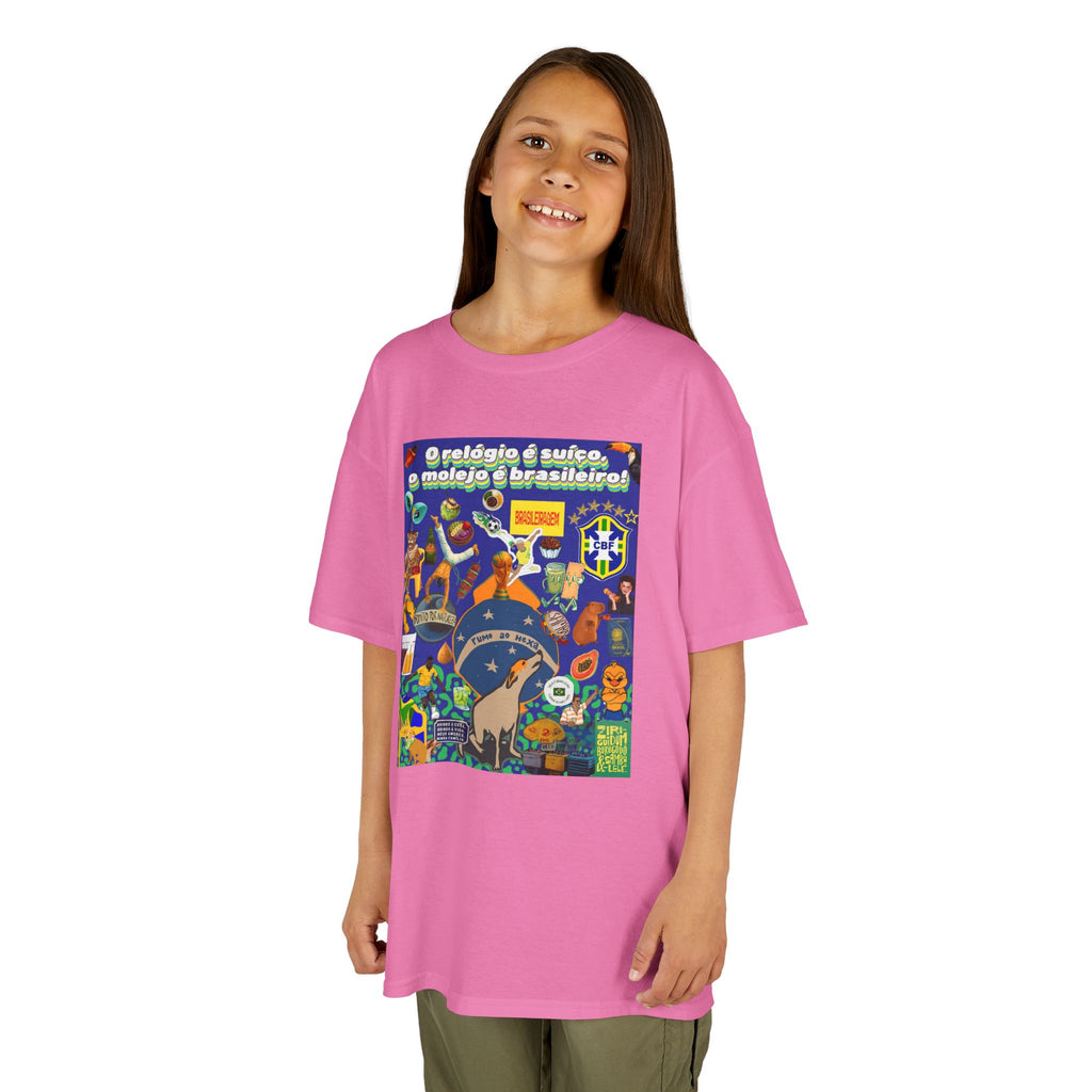 Unisex Kids 100% Algodão | Brasil x Suíça - O relógio é deles, o molejo é nosso!