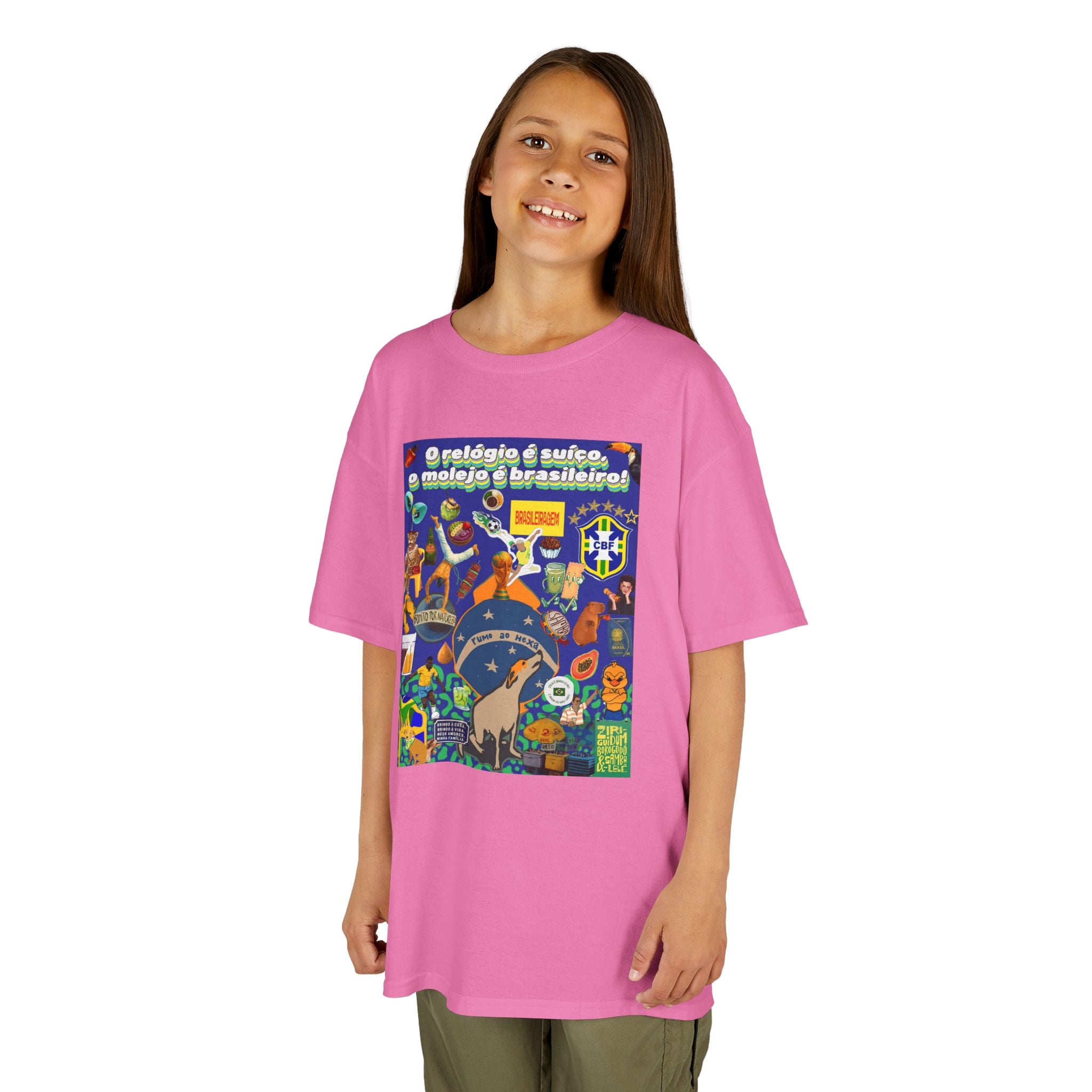 Unisex Kids 100% Algodão | Brasil x Suíça - O relógio é deles, o molejo é nosso!