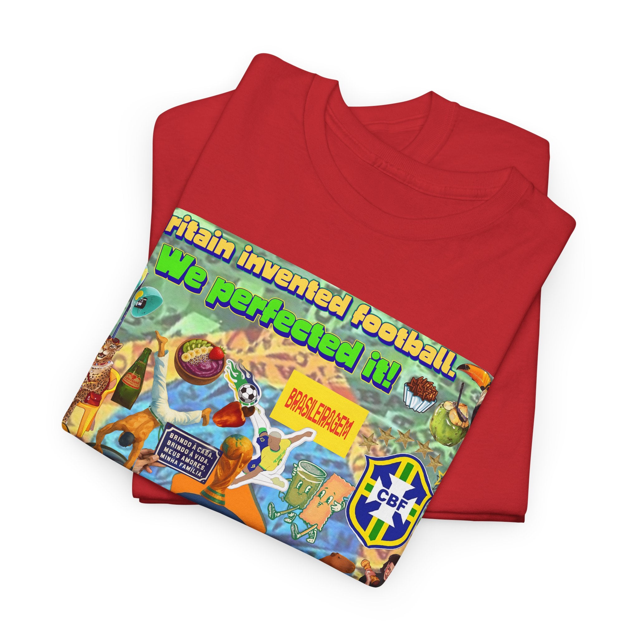 Unisex 100% Algodão OEKO-TEX®  | Brasil x Britain - O jogo nasceu lá, mas o Brasil o elevou a outro patamar!