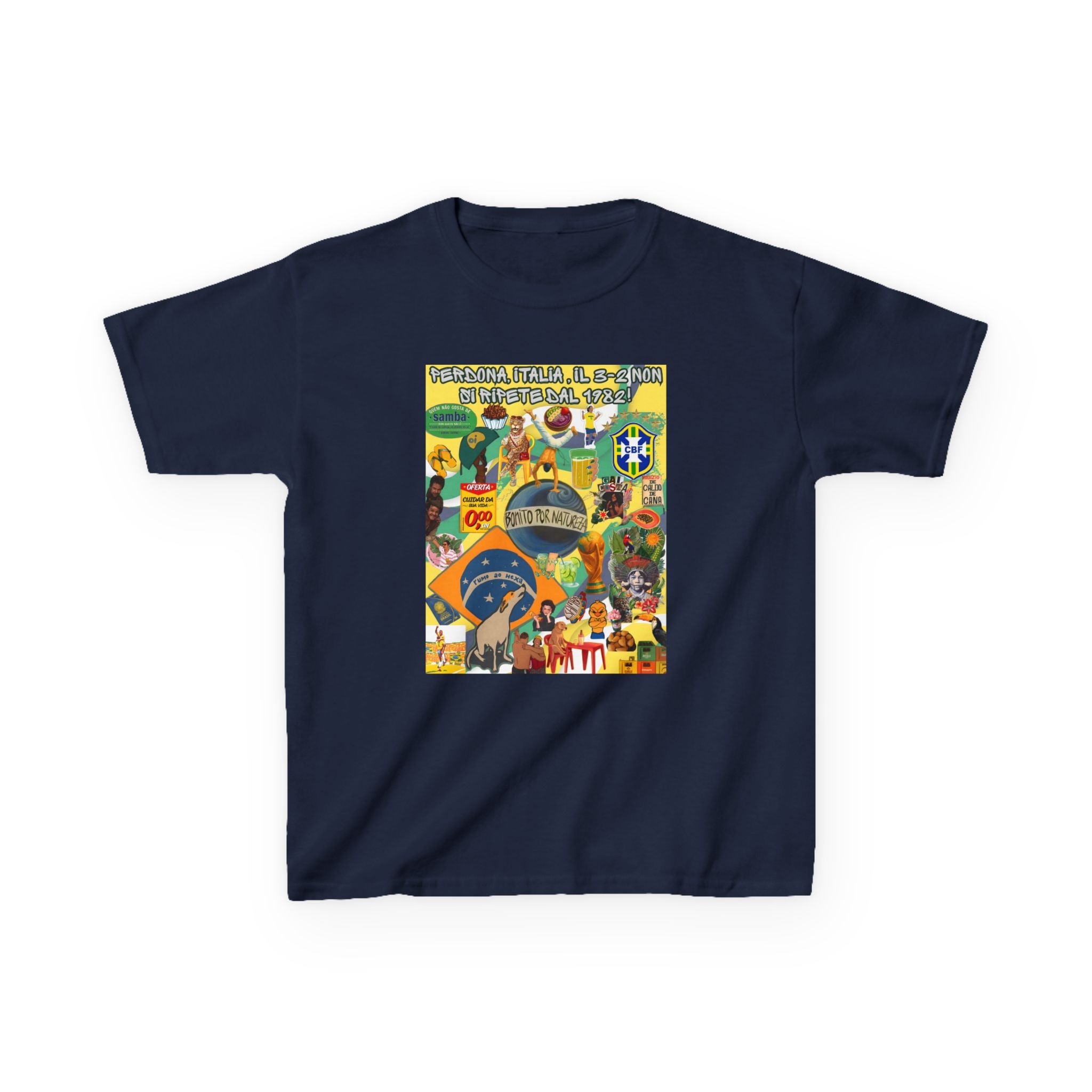Unisex Kids 100% Algodão | Brasil x Itália