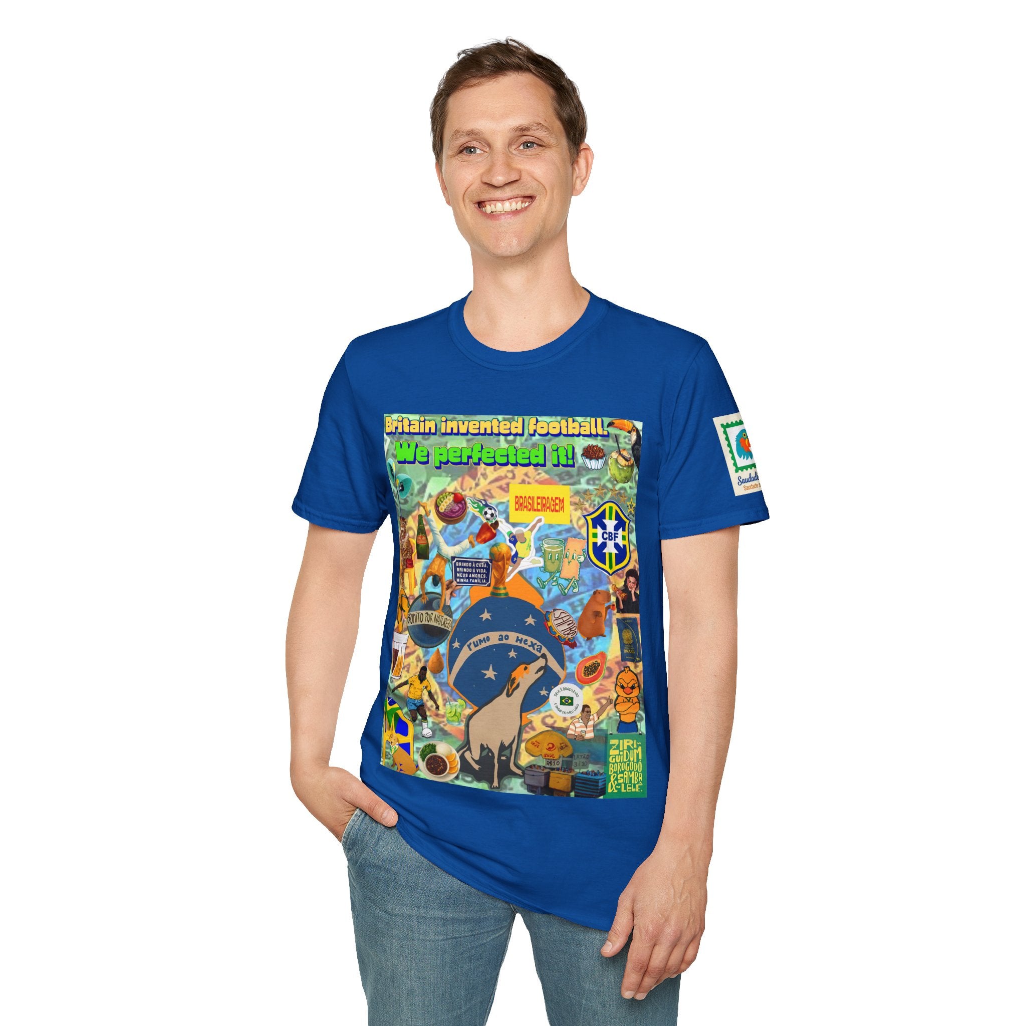 Unisex Graphic T-Shirt | Brasil x Britain - O jogo nasceu lá, mas o Brasil o elevou a outro patamar!