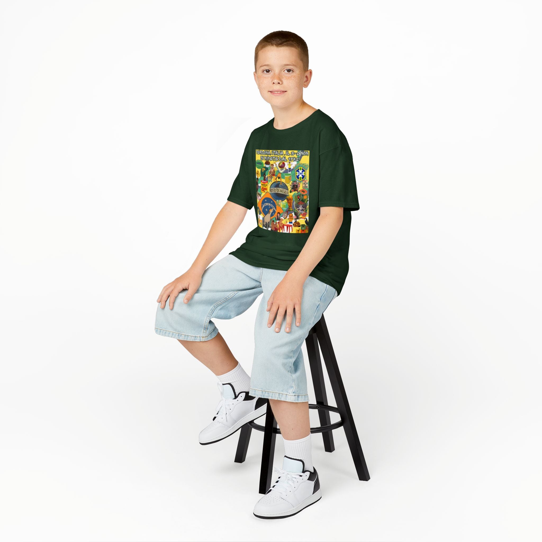 Unisex Kids 100% Algodão | Brasil x Itália