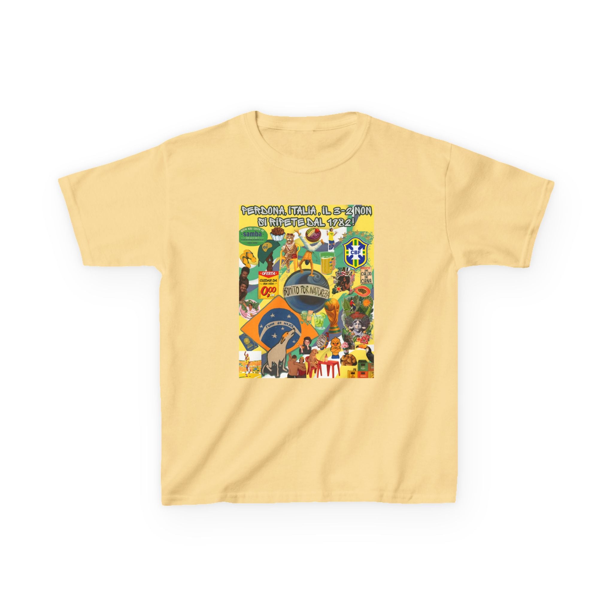 Unisex Kids 100% Algodão | Brasil x Itália