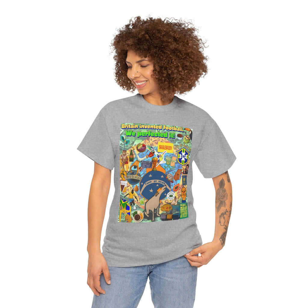 Unisex 100% Algodão OEKO-TEX®  | Brasil x Britain - O jogo nasceu lá, mas o Brasil o elevou a outro patamar!
