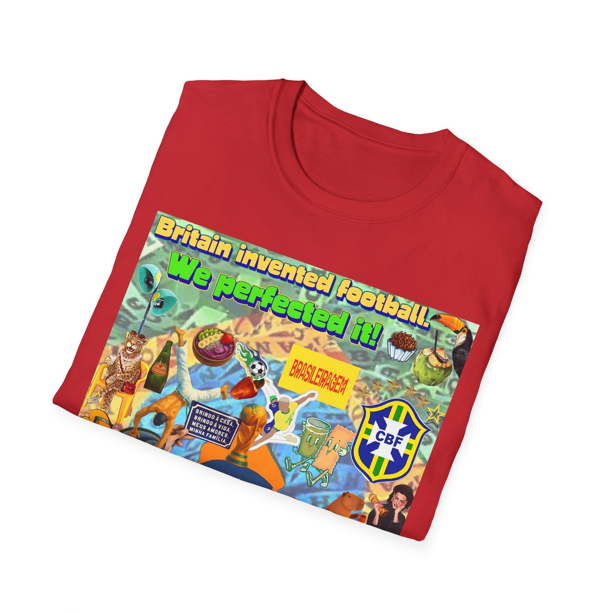 Unisex Graphic T-Shirt | Brasil x Britain - O jogo nasceu lá, mas o Brasil o elevou a outro patamar!