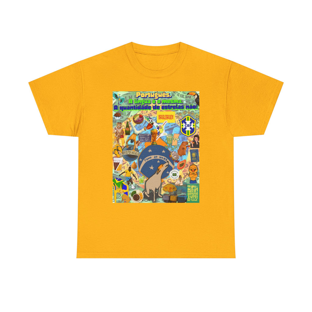 Unisex 100% Algodão OEKO-TEX®  | Brasil x Portugal - Quantidade de estrelas.
