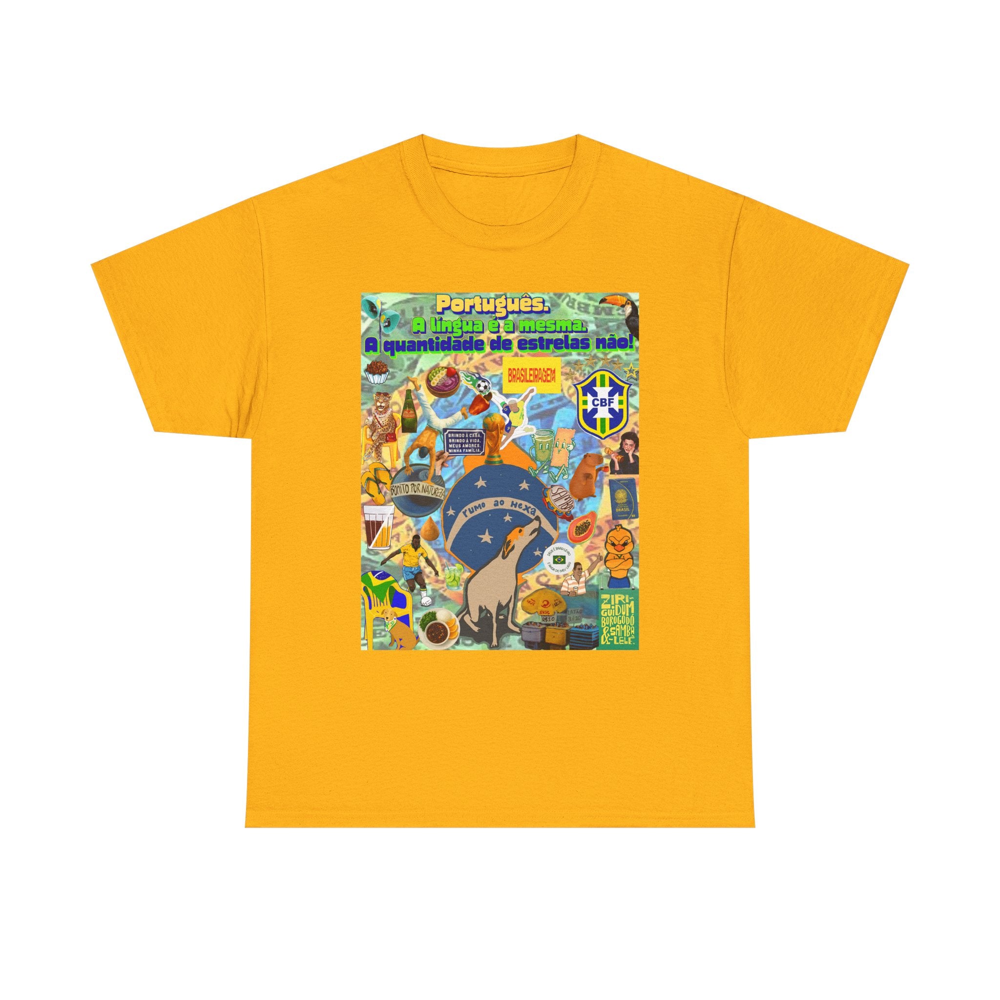 Unisex 100% Algodão OEKO-TEX®  | Brasil x Portugal - Quantidade de estrelas.