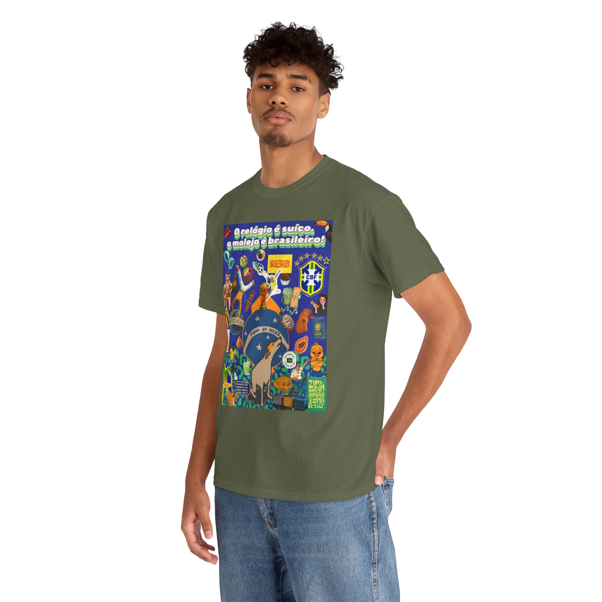 Unisex 100% Algodão OEKO-TEX®  | Brasil x Suíça - O relógio é suíço, mas o molejo é nosso!