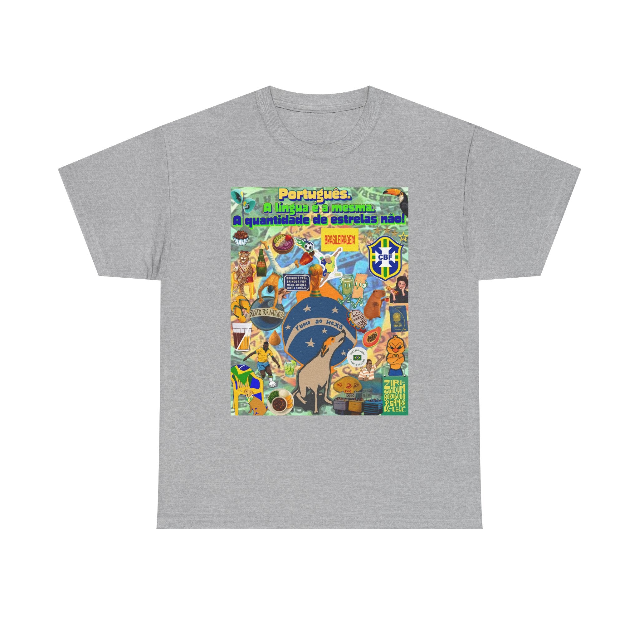 Unisex 100% Algodão OEKO-TEX®  | Brasil x Portugal - Quantidade de estrelas.