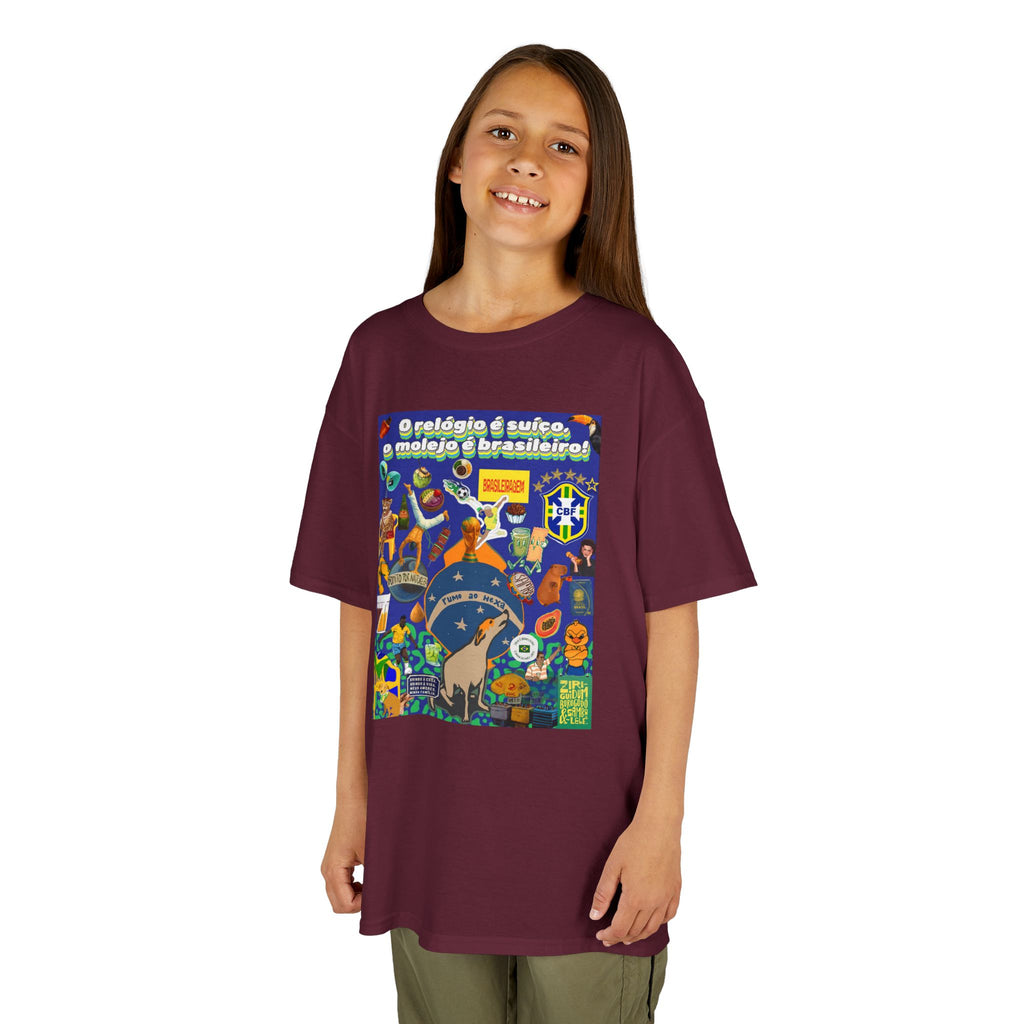 Unisex Kids 100% Algodão | Brasil x Suíça - O relógio é deles, o molejo é nosso!