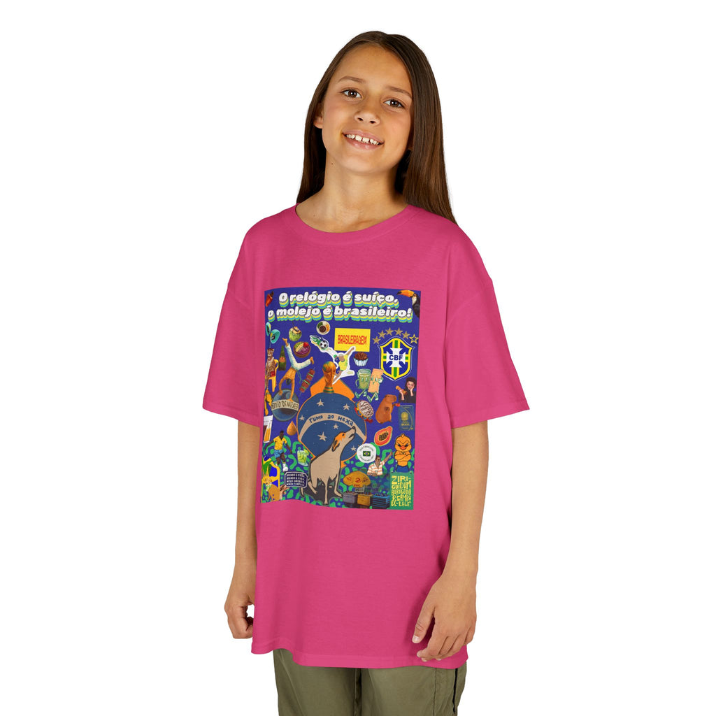 Unisex Kids 100% Algodão | Brasil x Suíça - O relógio é deles, o molejo é nosso!
