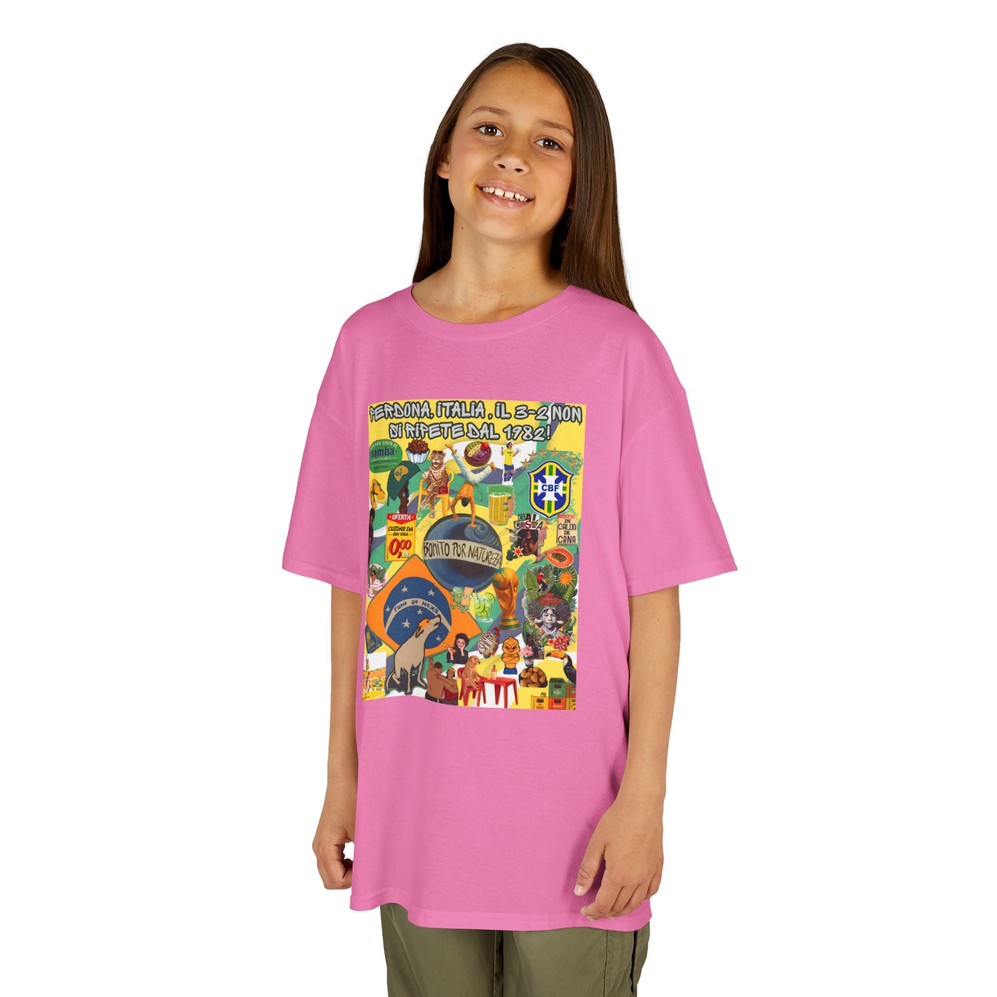 Unisex Kids 100% Algodão | Brasil x Itália