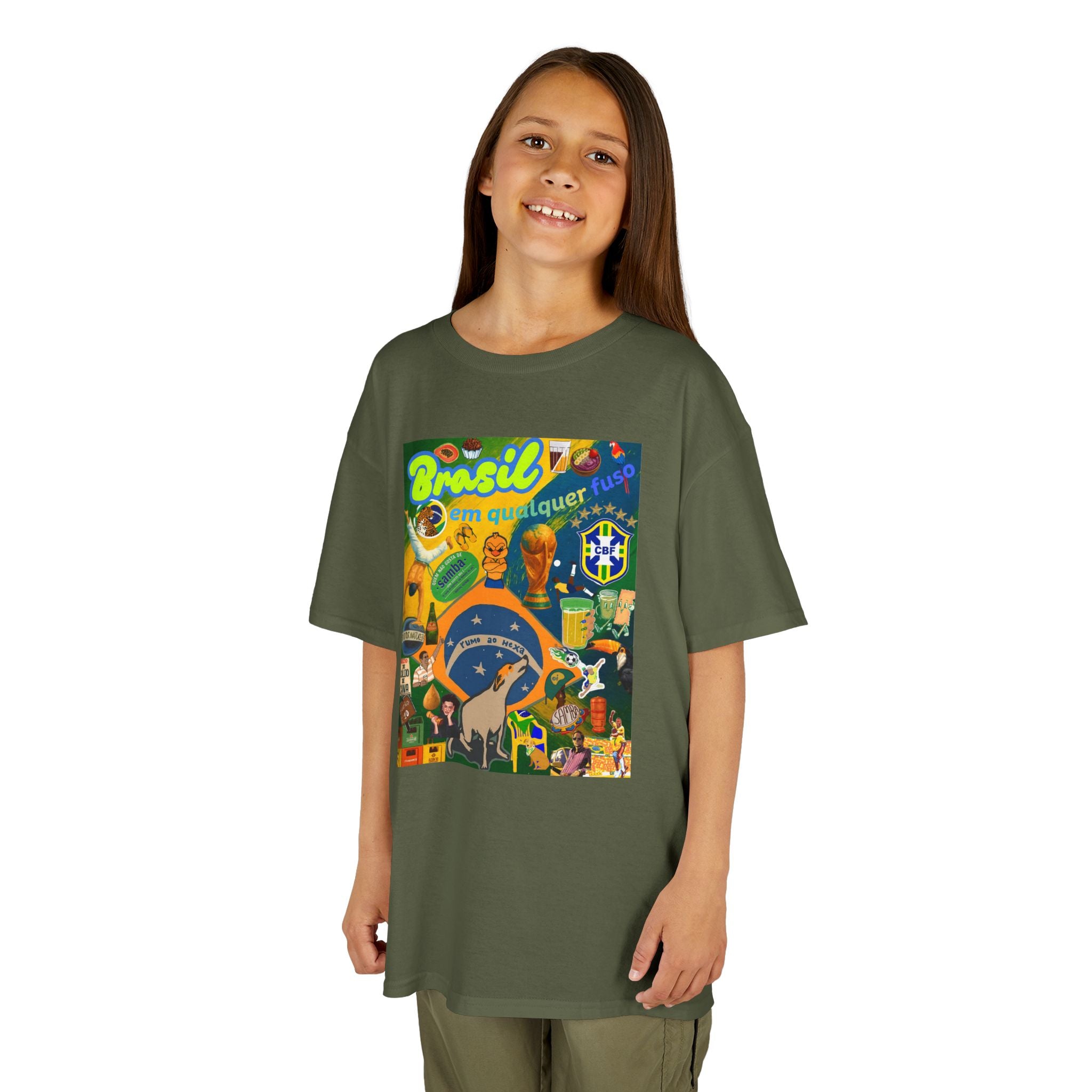 Unisex Kids 100% Algodão | Brasil em qualquer fuso!