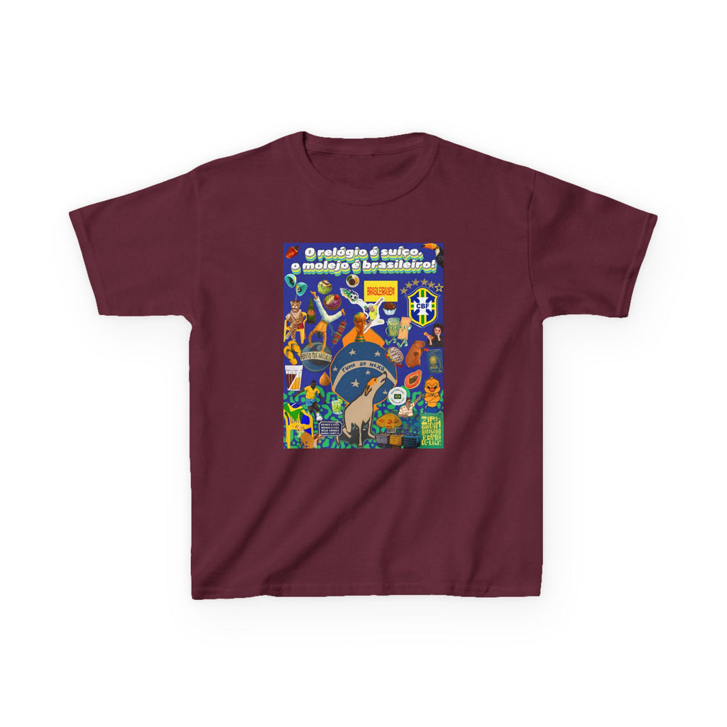 Unisex Kids 100% Algodão | Brasil x Suíça - O relógio é deles, o molejo é nosso!