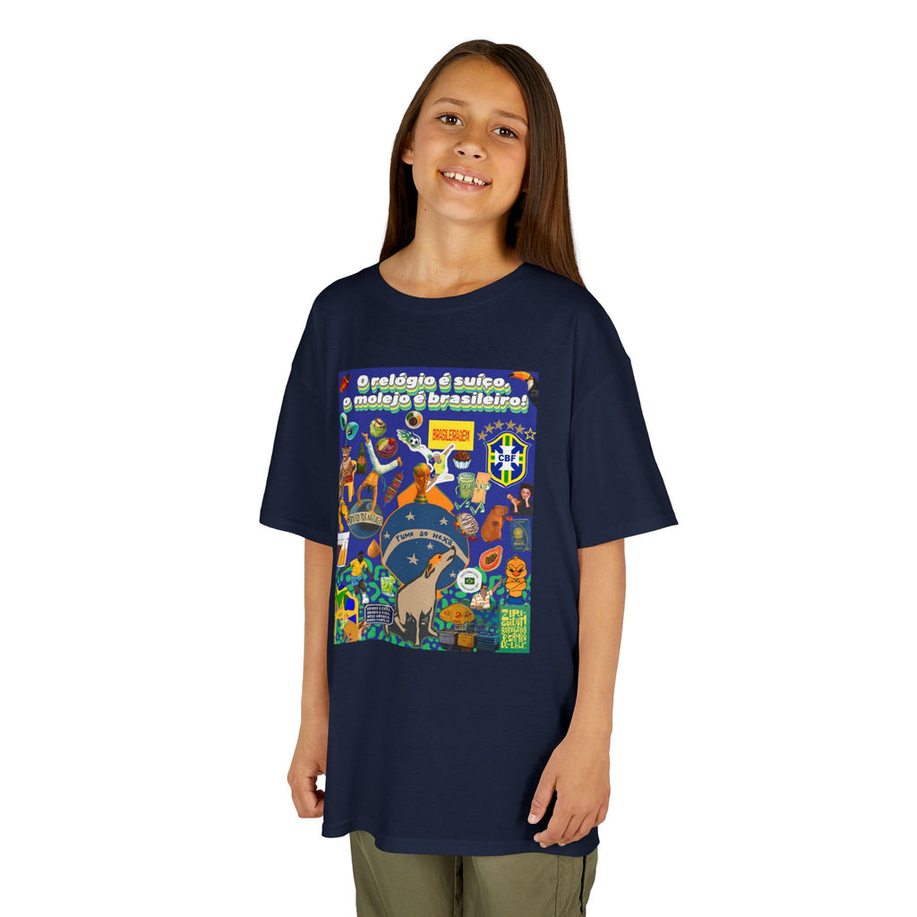 Unisex Kids 100% Algodão | Brasil x Suíça - O relógio é deles, o molejo é nosso!