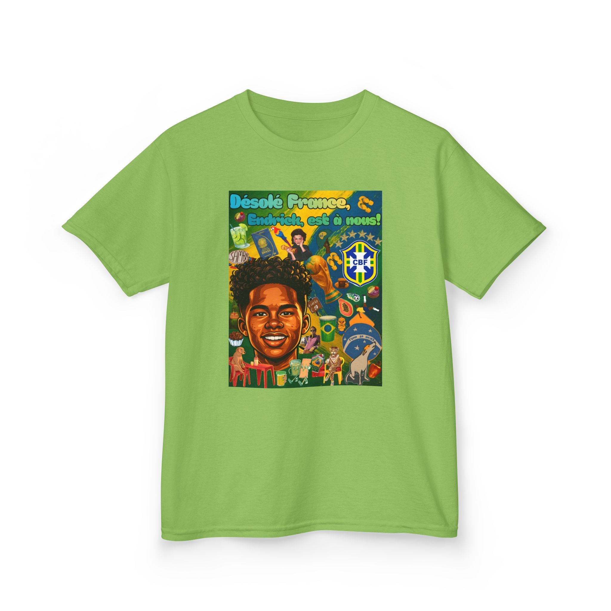 Unisex Kids 100% Algodão | Brasil x França