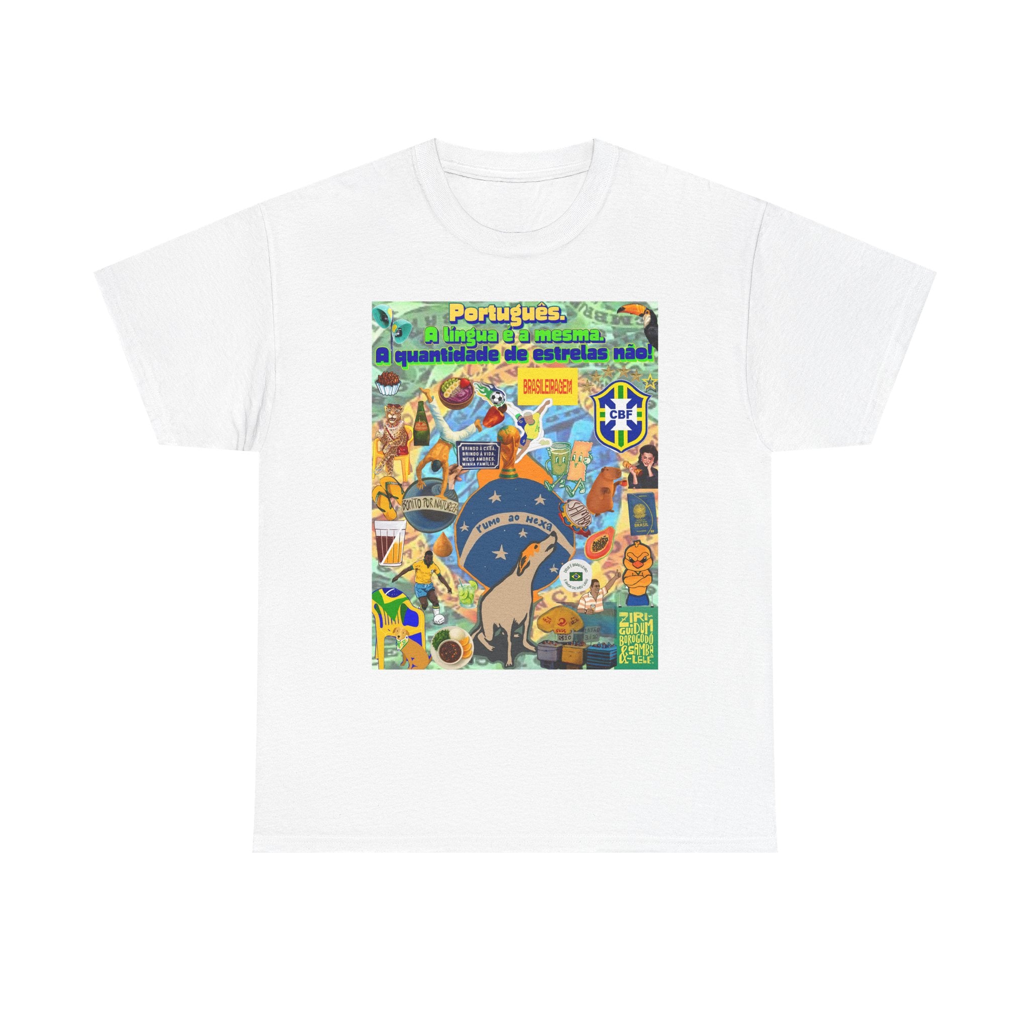 Unisex 100% Algodão OEKO-TEX®  | Brasil x Portugal - Quantidade de estrelas.