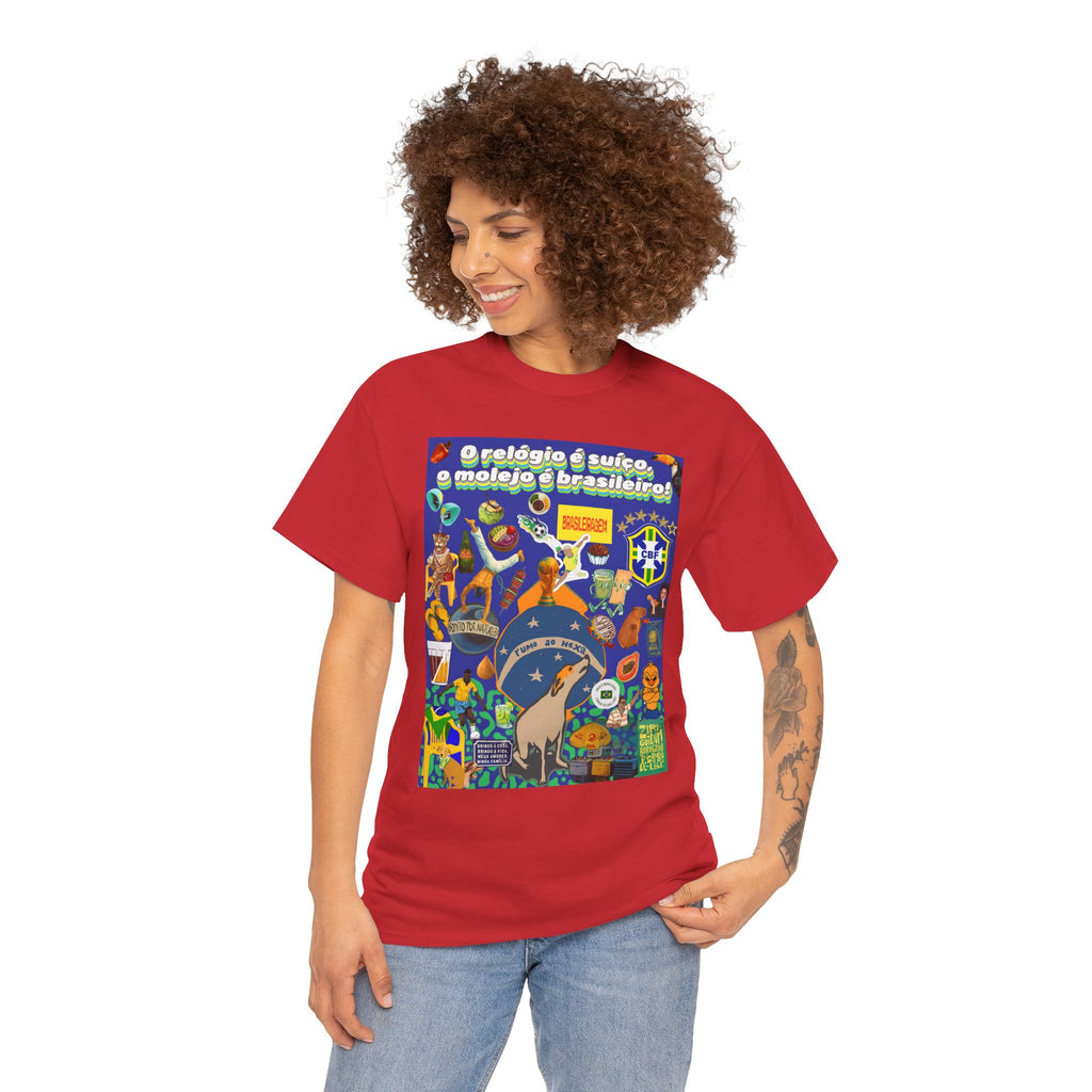 Unisex 100% Algodão OEKO-TEX®  | Brasil x Suíça - O relógio é suíço, mas o molejo é nosso!