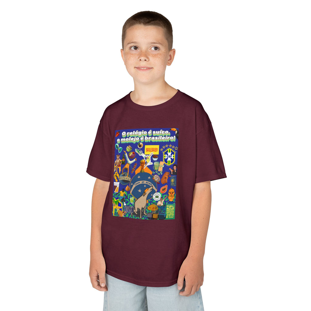Unisex Kids 100% Algodão | Brasil x Suíça - O relógio é deles, o molejo é nosso!