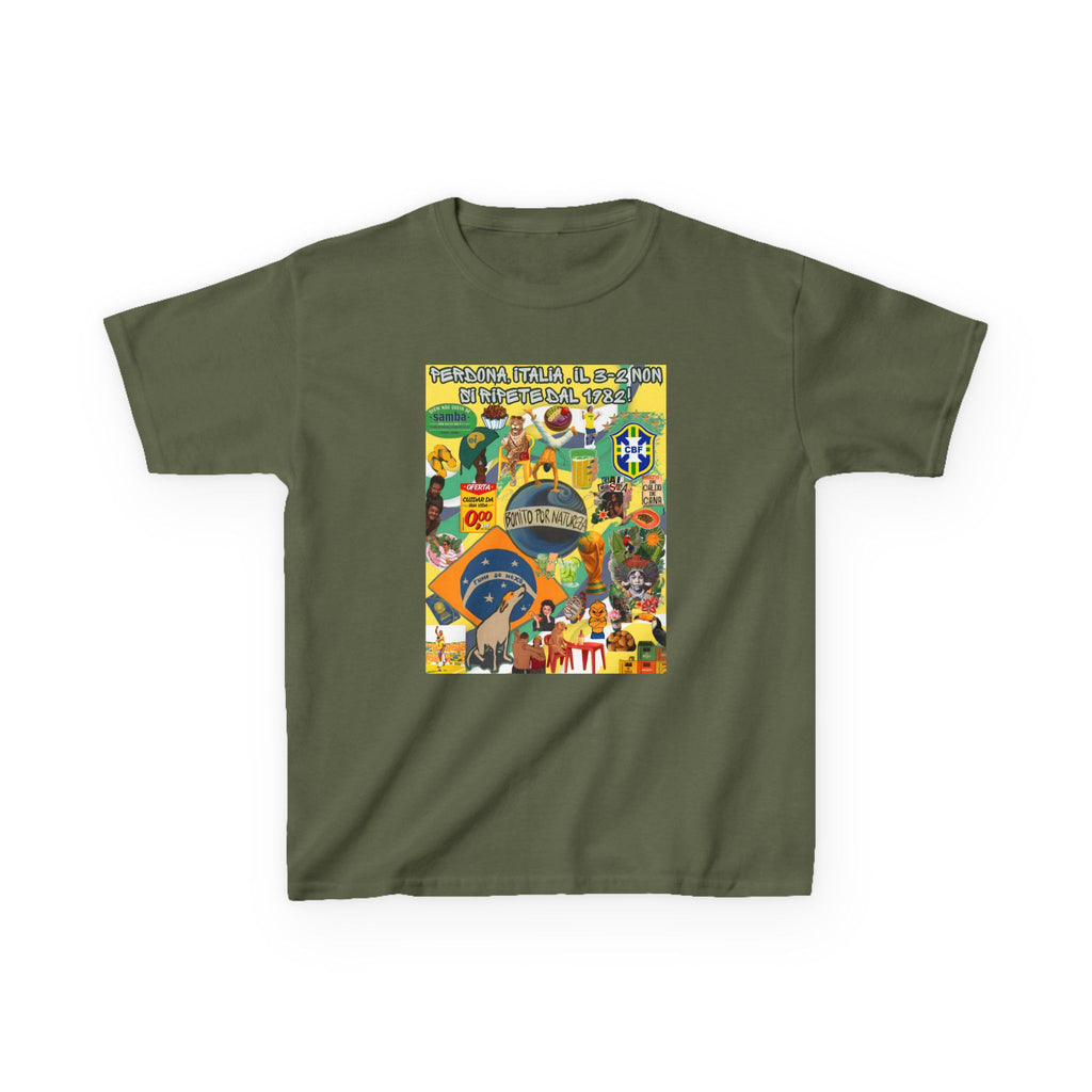 Unisex Kids 100% Algodão | Brasil x Itália
