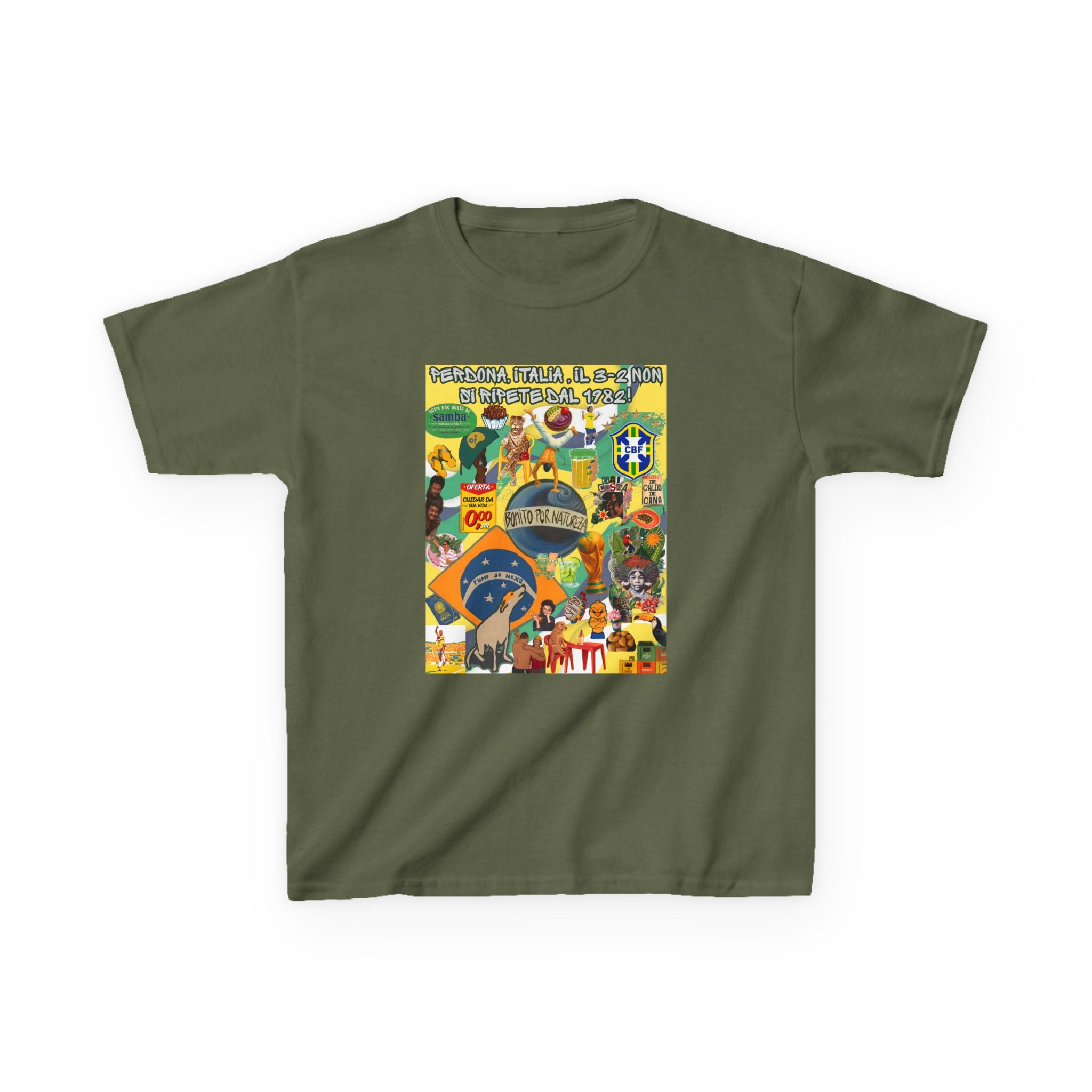 Unisex Kids 100% Algodão | Brasil x Itália
