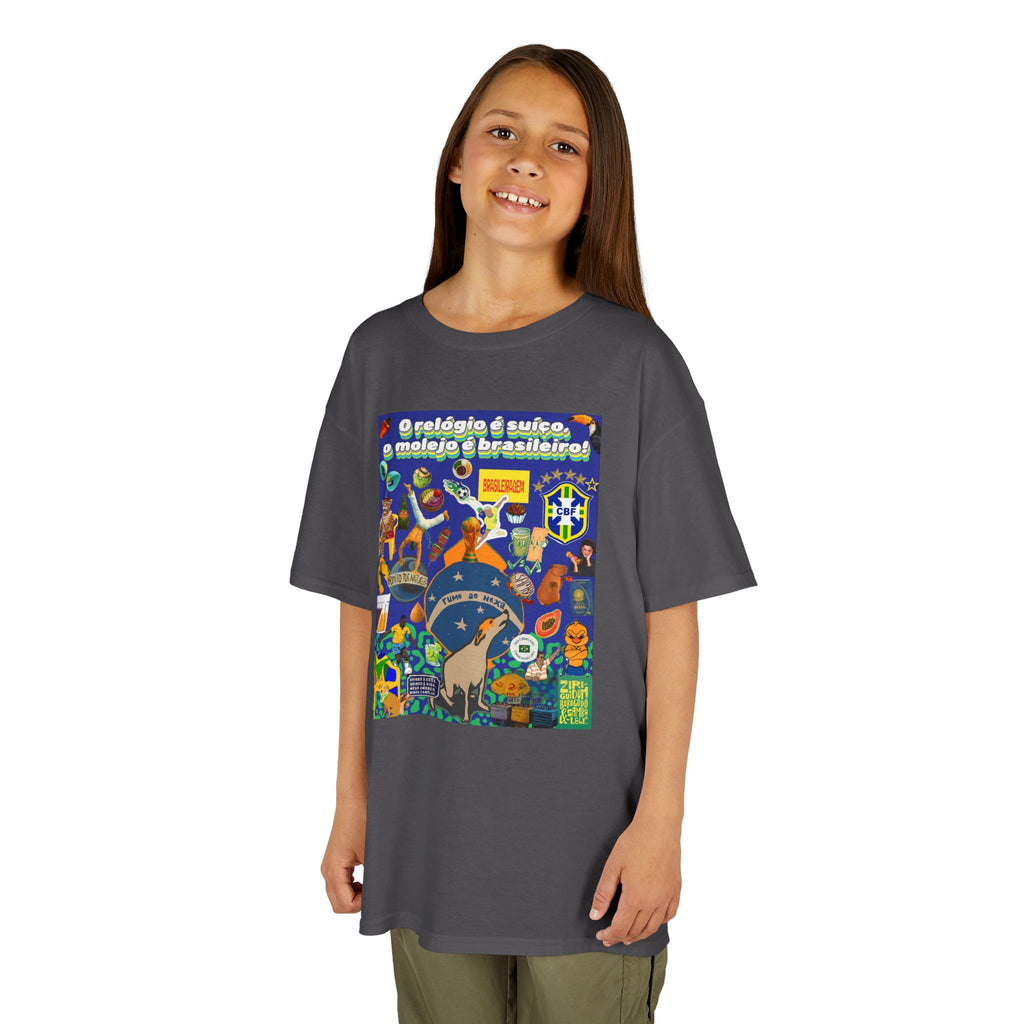 Unisex Kids 100% Algodão | Brasil x Suíça - O relógio é deles, o molejo é nosso!