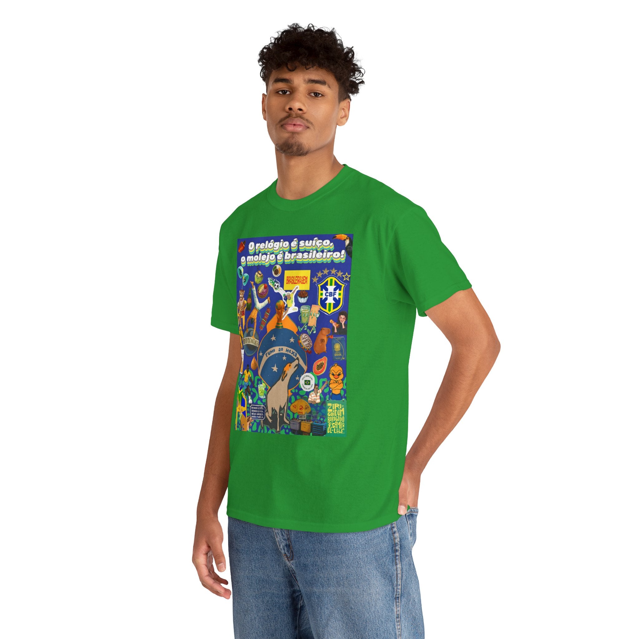 Unisex 100% Algodão OEKO-TEX®  | Brasil x Suíça - O relógio é suíço, mas o molejo é nosso!