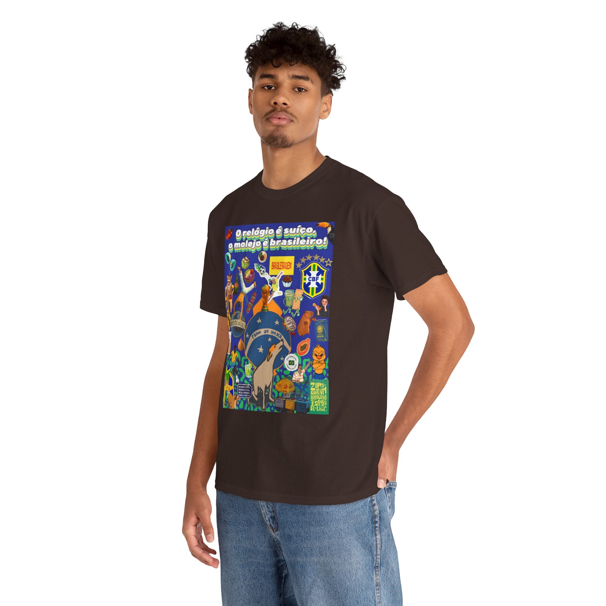Unisex 100% Algodão OEKO-TEX®  | Brasil x Suíça - O relógio é suíço, mas o molejo é nosso!