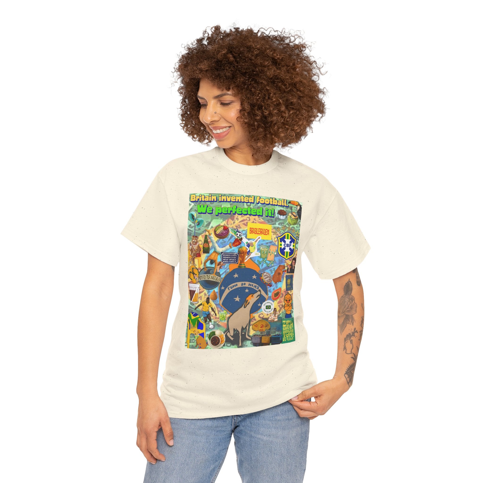 Unisex 100% Algodão OEKO-TEX®  | Brasil x Britain - O jogo nasceu lá, mas o Brasil o elevou a outro patamar!