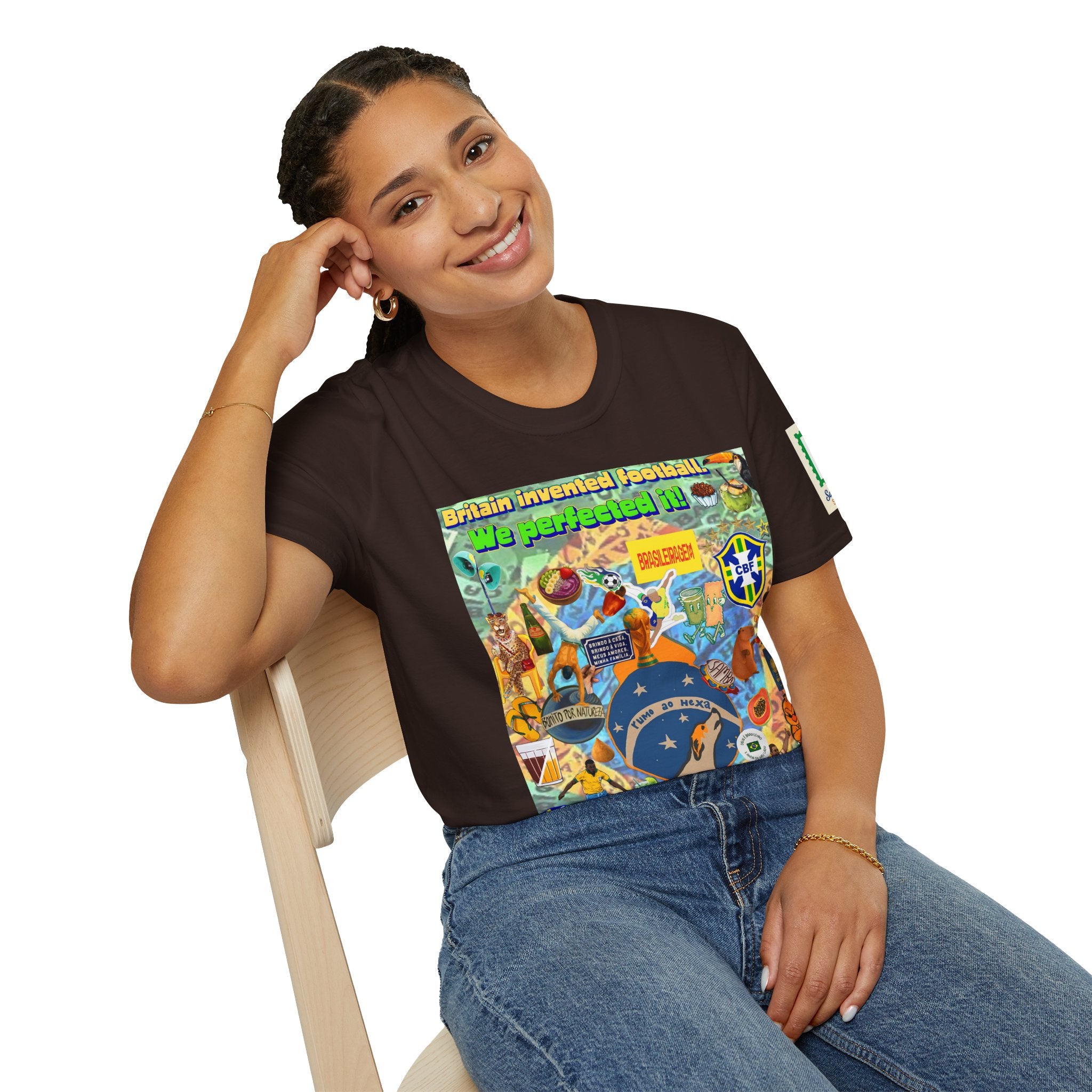 Unisex Graphic T-Shirt | Brasil x Britain - O jogo nasceu lá, mas o Brasil o elevou a outro patamar!