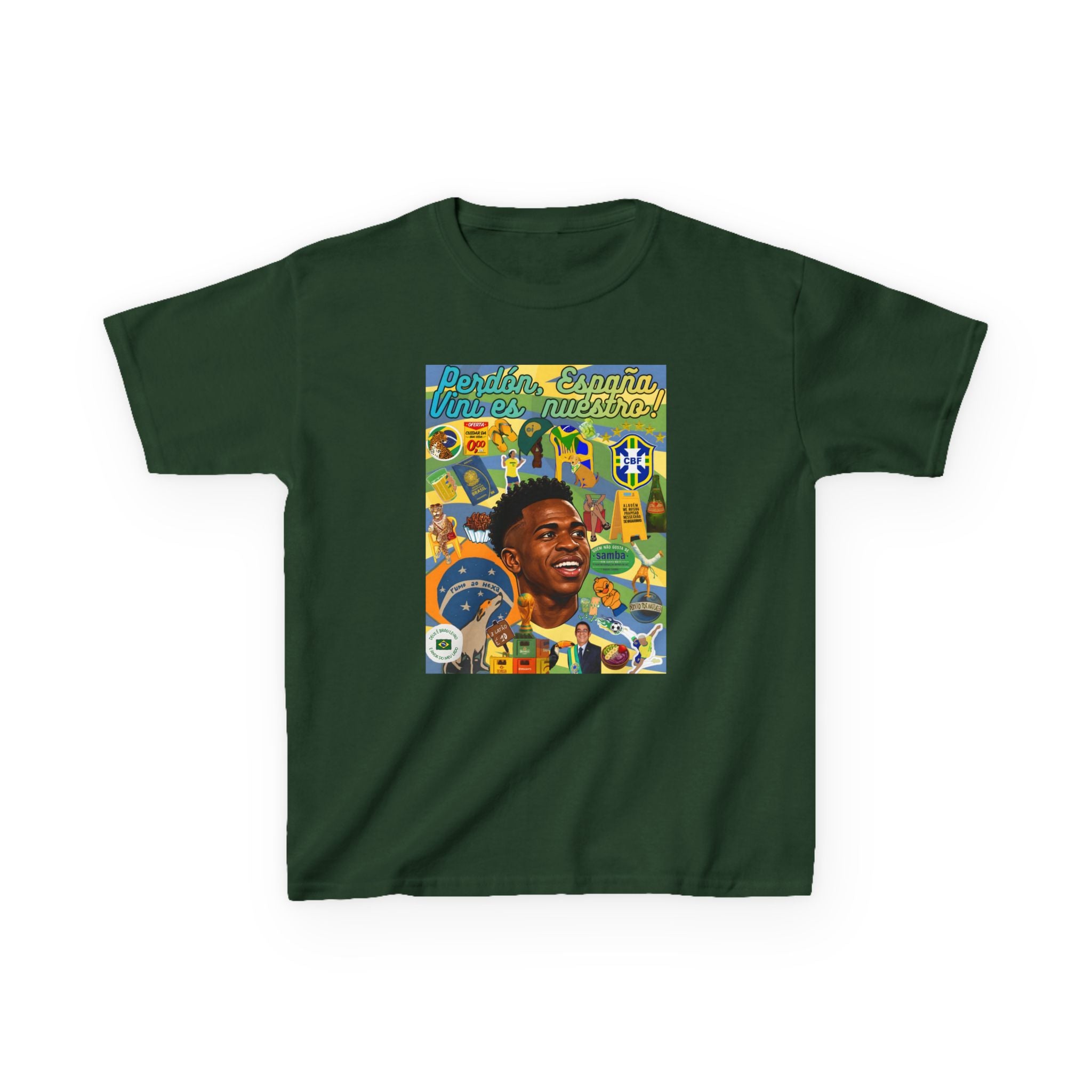 Unisex Kids 100% Algodão | Brasil x Espanha