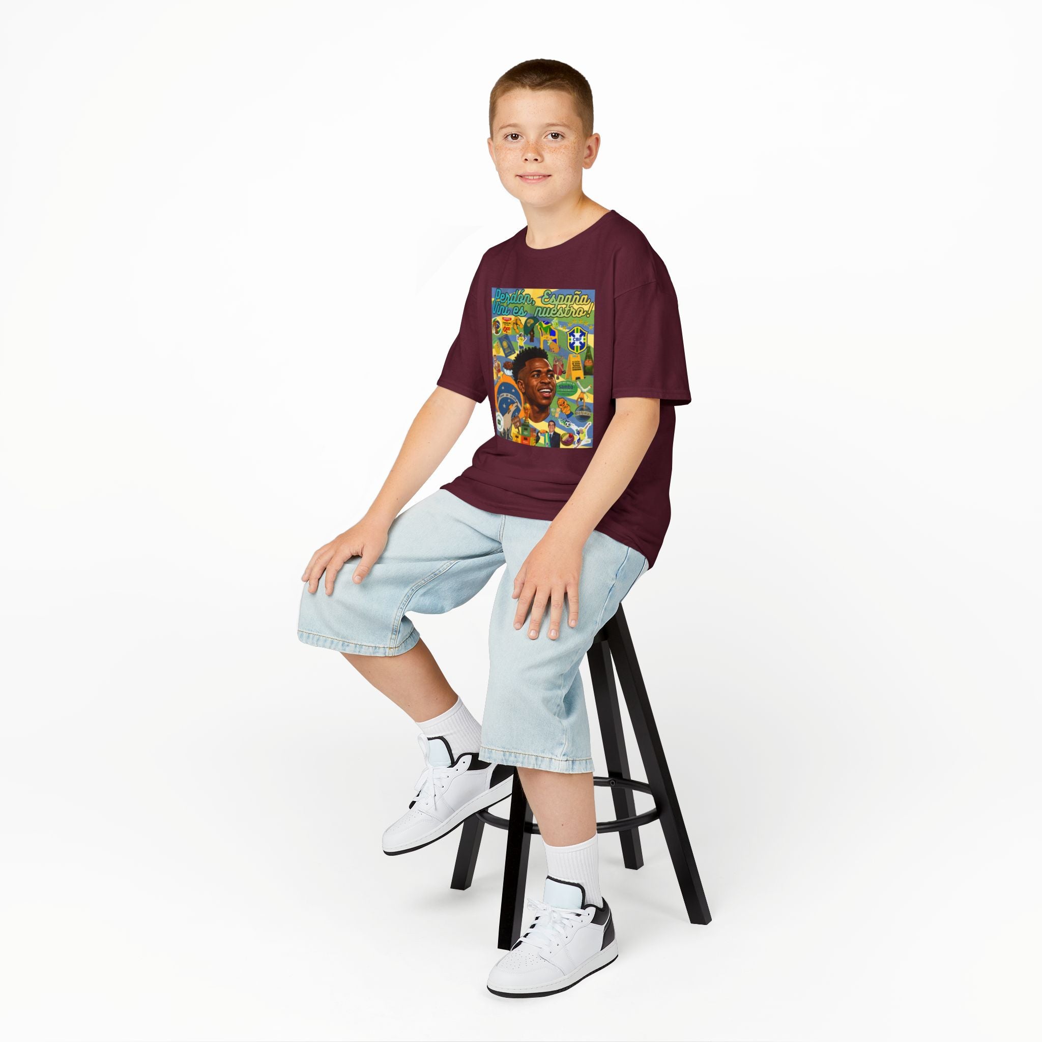 Unisex Kids 100% Algodão | Brasil x Espanha