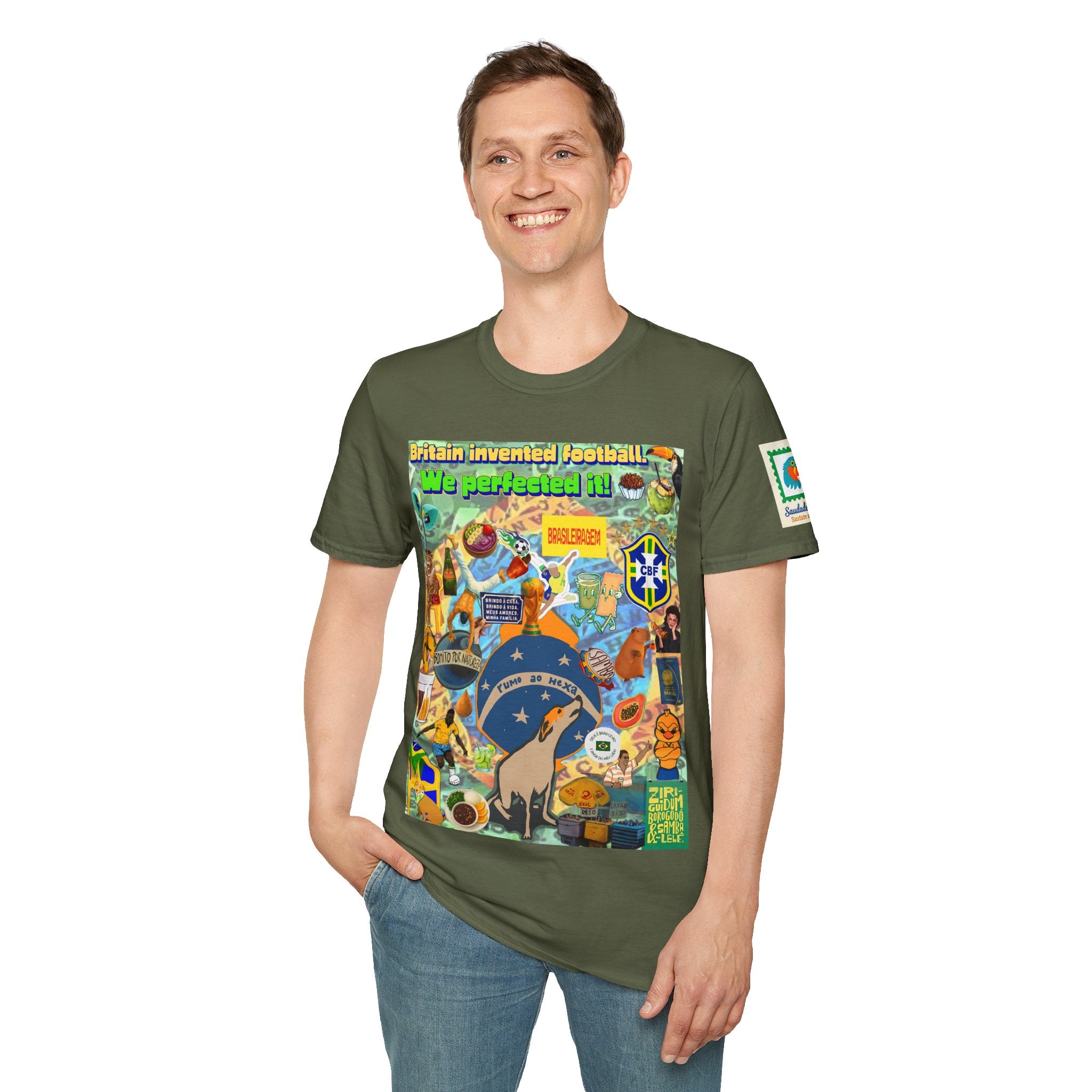 Unisex Graphic T-Shirt | Brasil x Britain - O jogo nasceu lá, mas o Brasil o elevou a outro patamar!