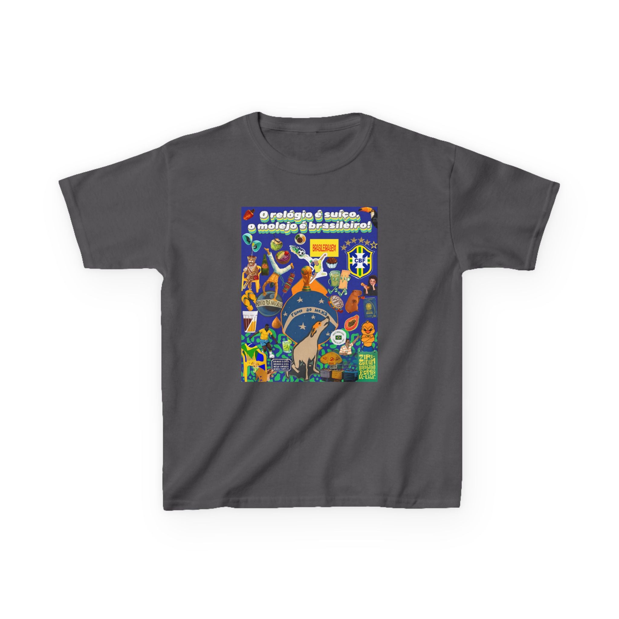 Unisex Kids 100% Algodão | Brasil x Suíça - O relógio é deles, o molejo é nosso!