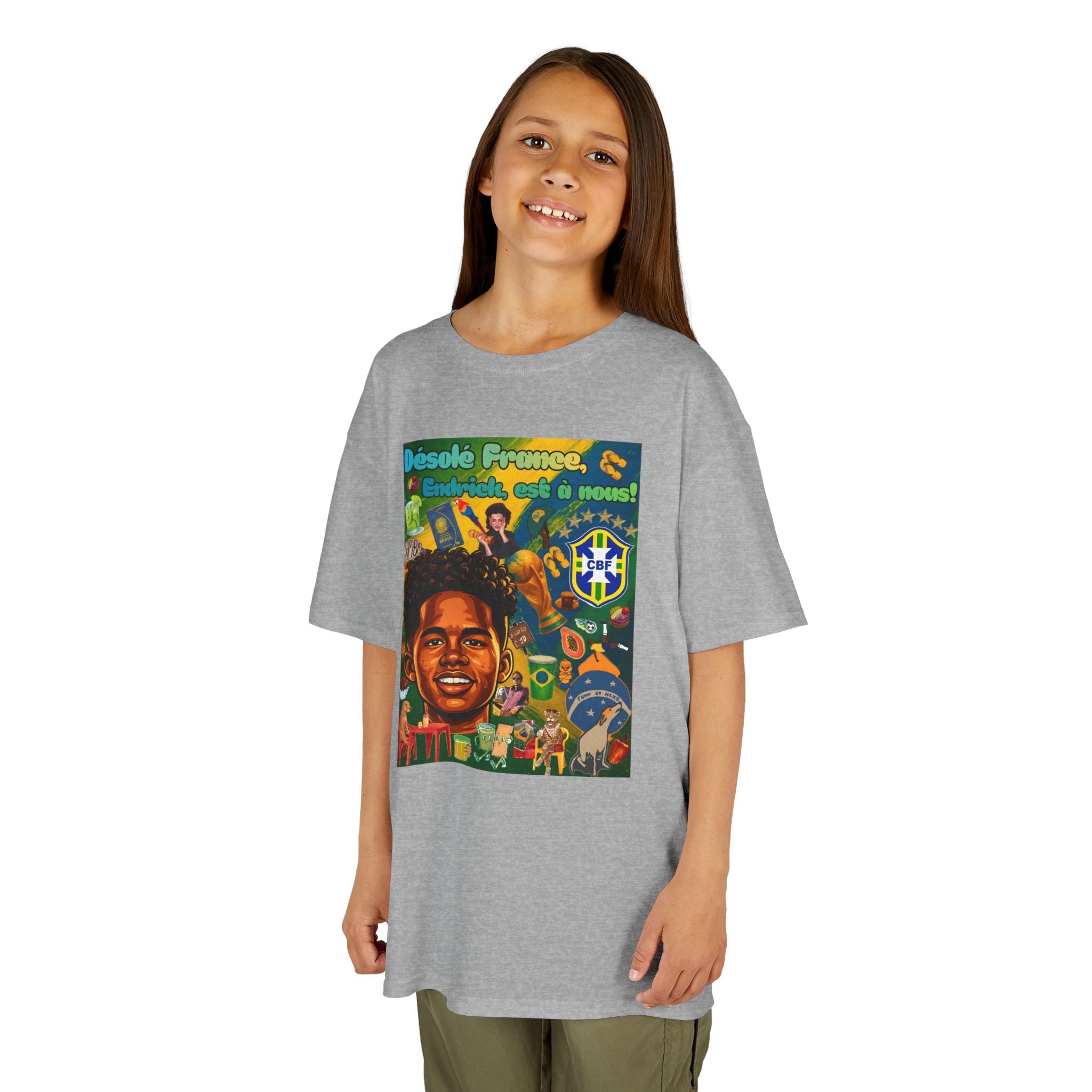 Unisex Kids 100% Algodão | Brasil x França