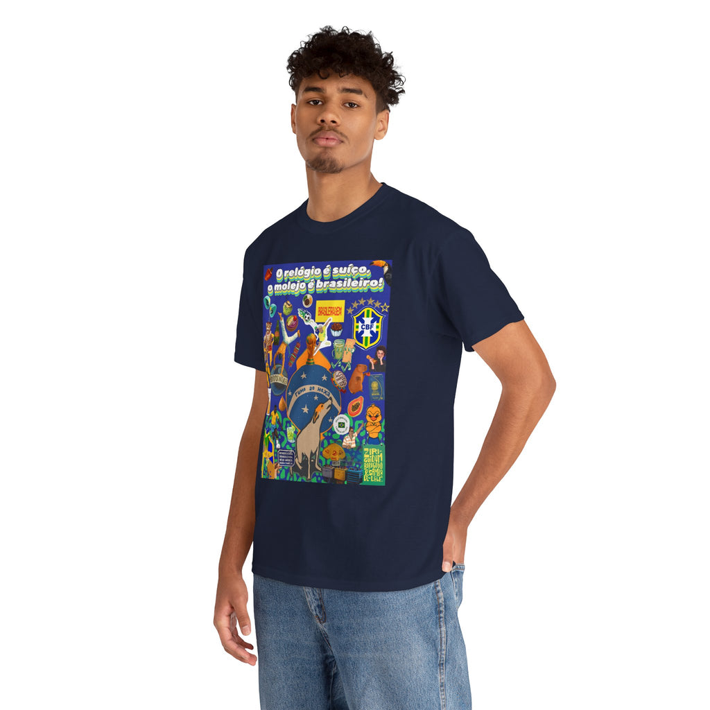 Unisex 100% Algodão OEKO-TEX®  | Brasil x Suíça - O relógio é suíço, mas o molejo é nosso!